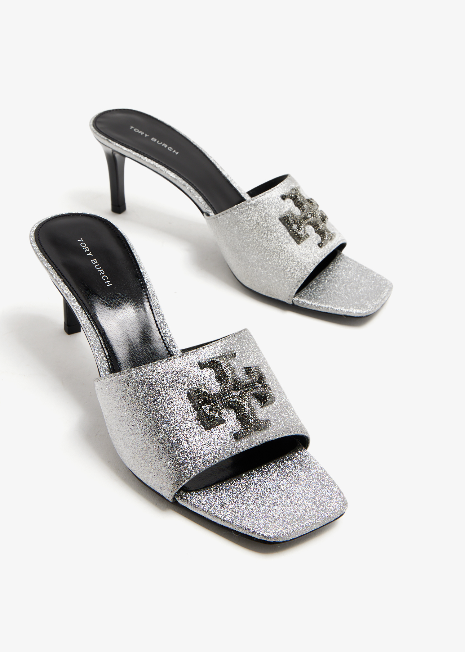 送料&関税込み★Tory Burch★ELEANOR PAVE MULE SANDAL ベロア Tory Burch Eleanor Pave mule sandals for Women - Black in