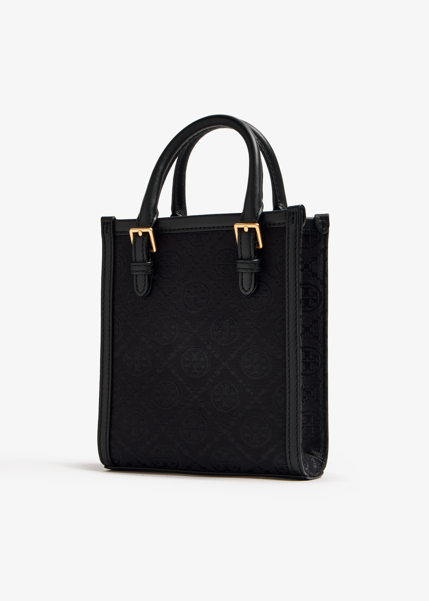 Tory Burch T Monogram mini tote bag for Women - Black in