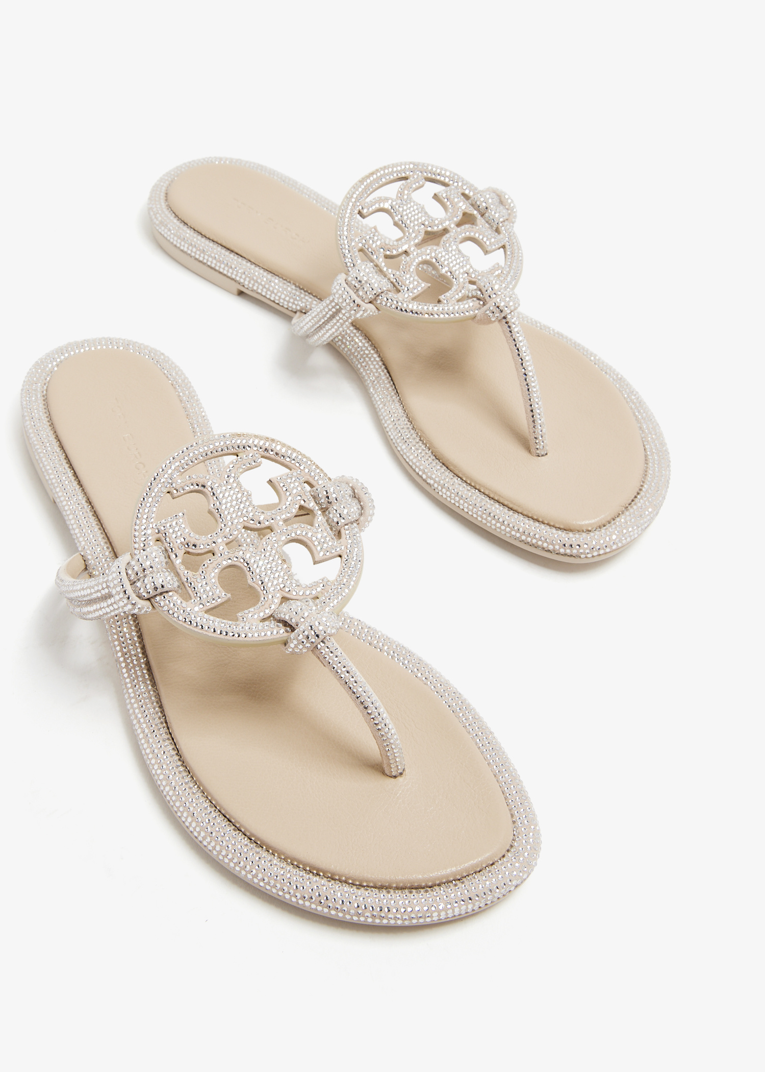 Tory Burch Miller pavé knotted sandals for Women - Beige in USA
