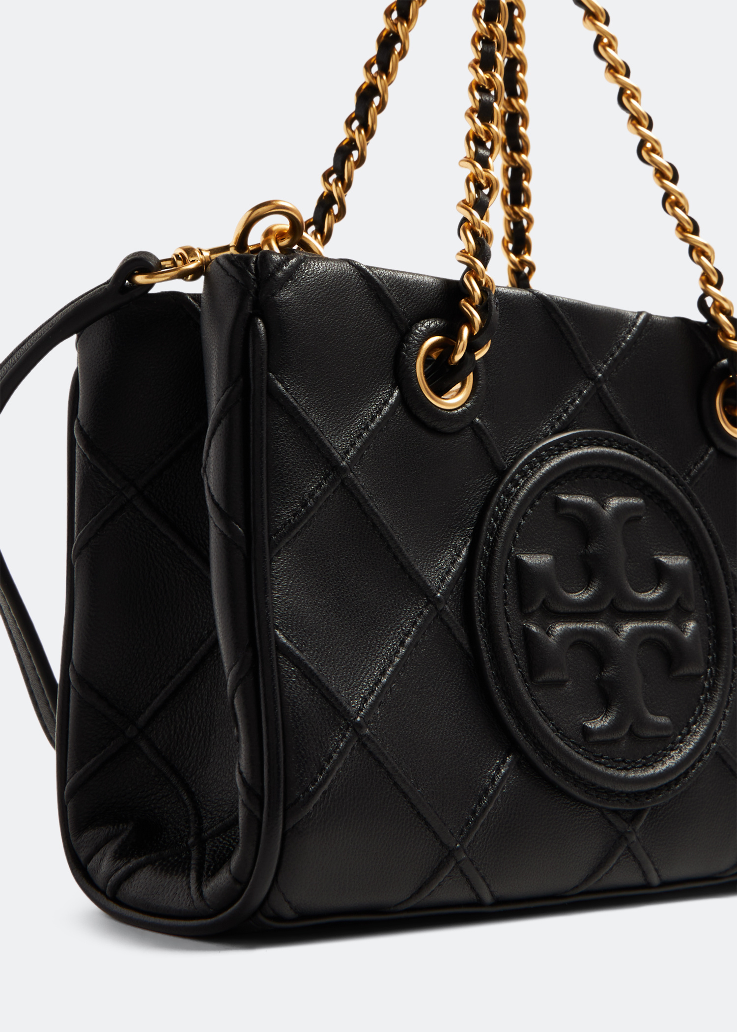 Tory Burch Fleming soft chain mini tote bag for Women - Black in