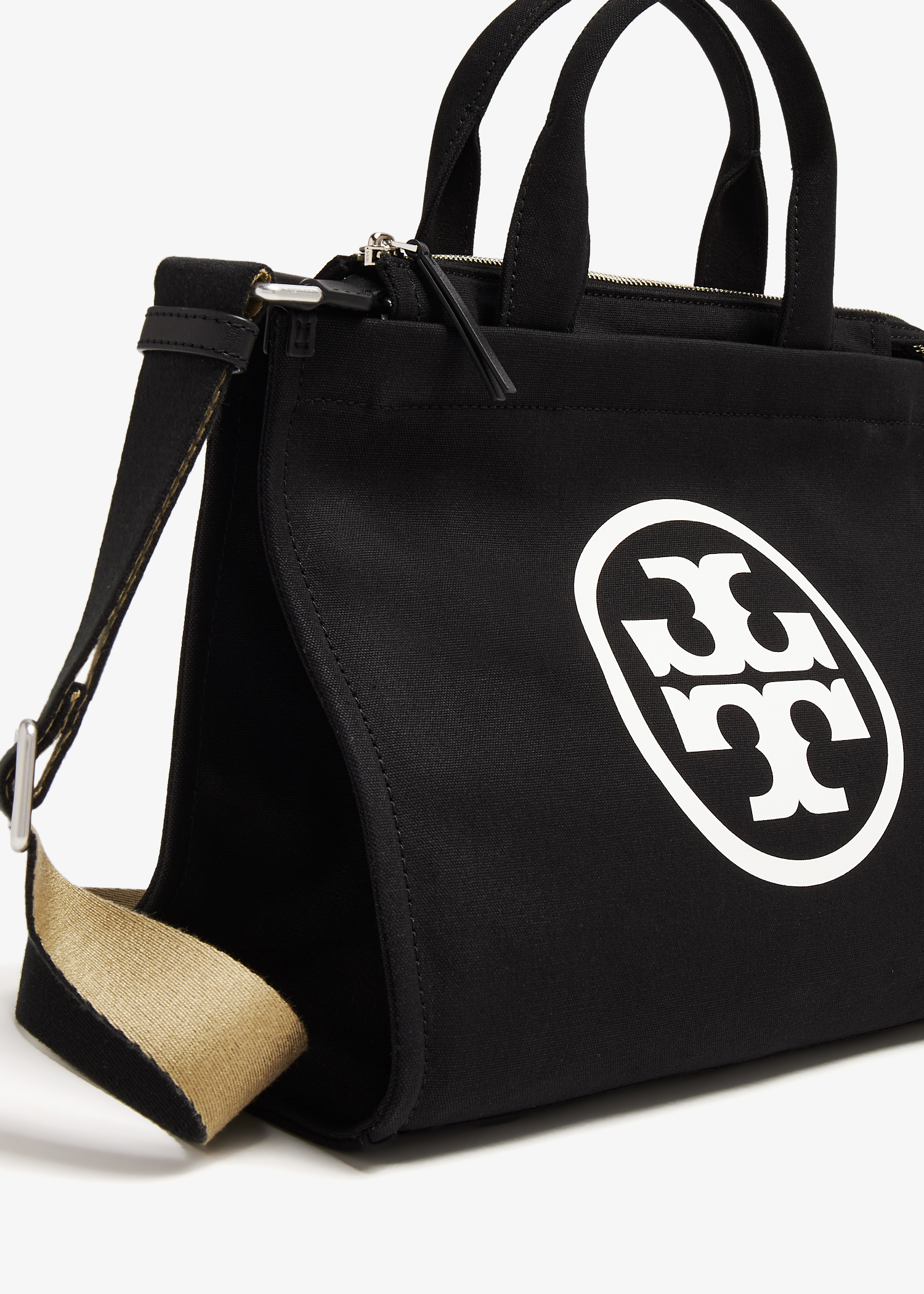 Tory Burch Ella canvas small tote bag for Women - Black in