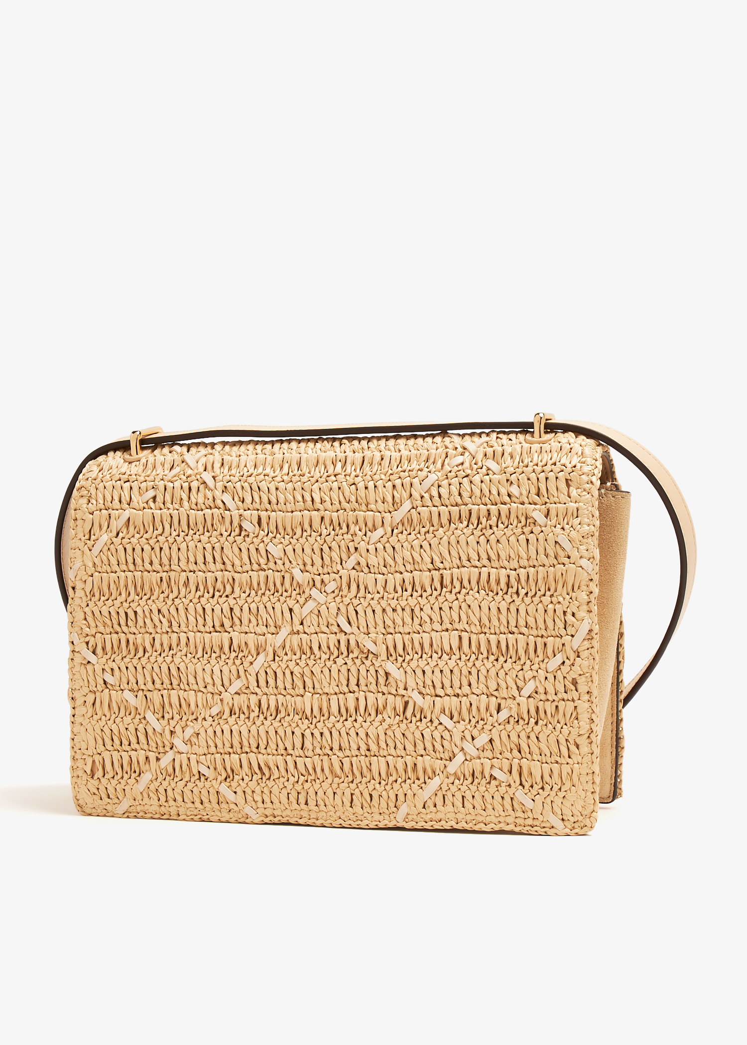 Tory Burch Miller raffia shoulder bag for Women - Beige in USA