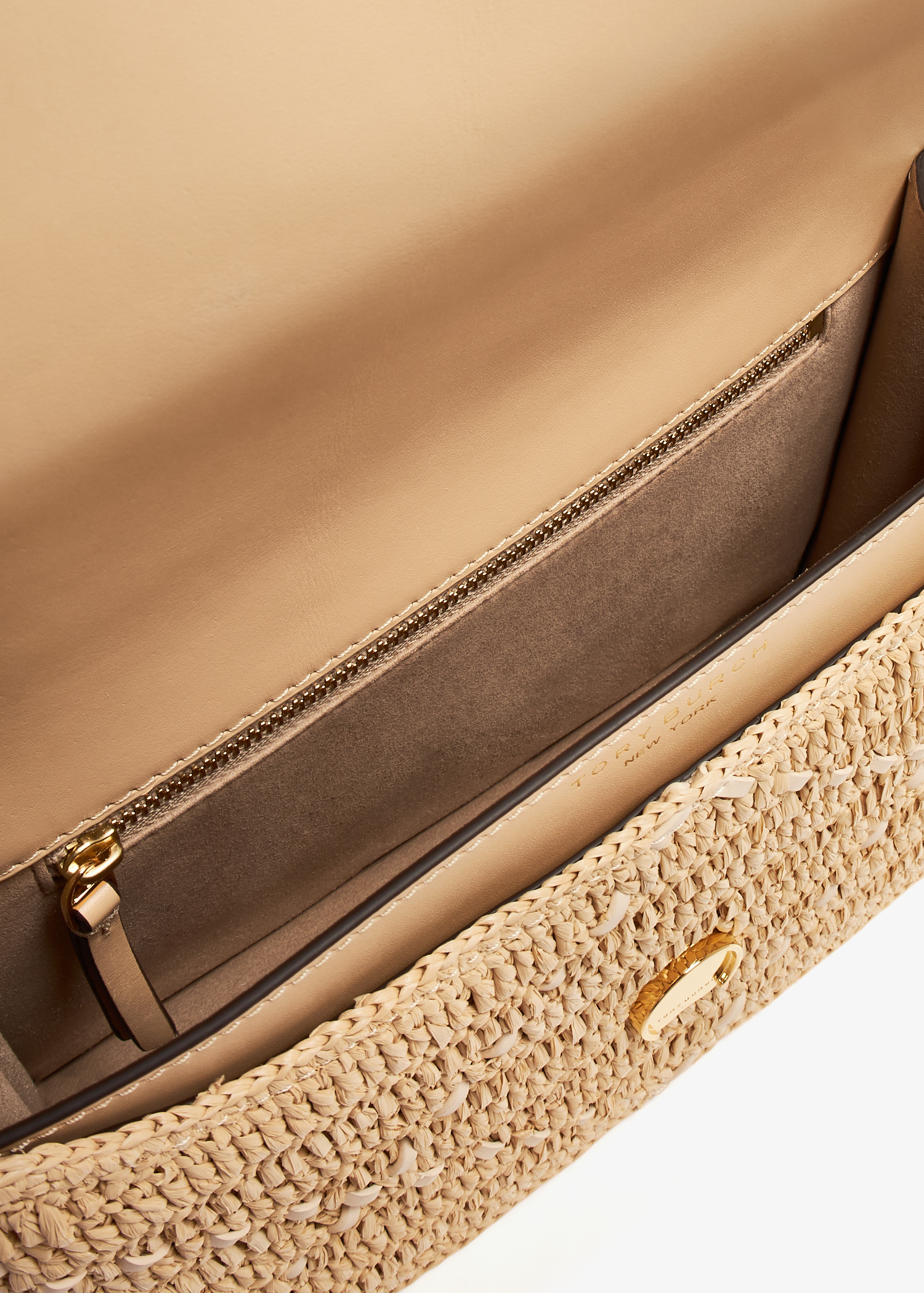 Tory Burch Miller raffia shoulder bag for Women - Beige in USA