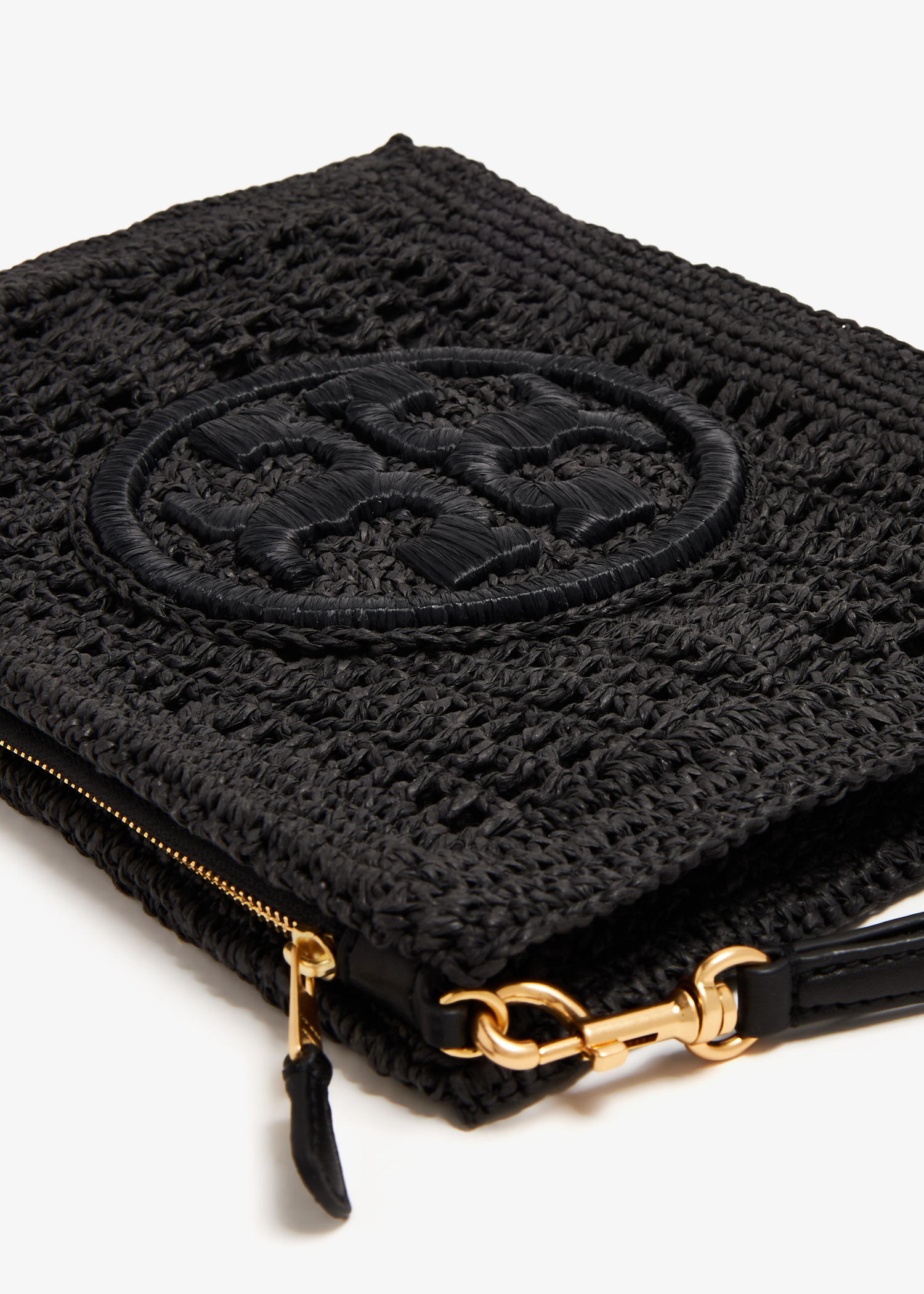 Tory Burch Ella crochet pouch for Women - Black in UAE | Level Shoes
