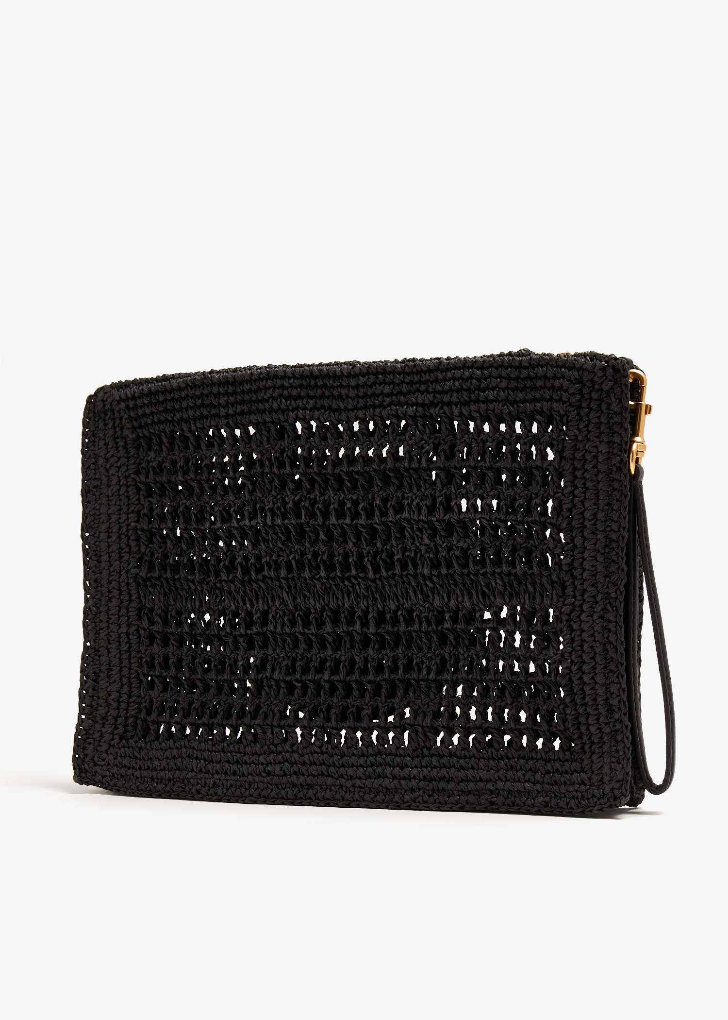 Tory Burch Ella crochet pouch for Women - Black in UAE