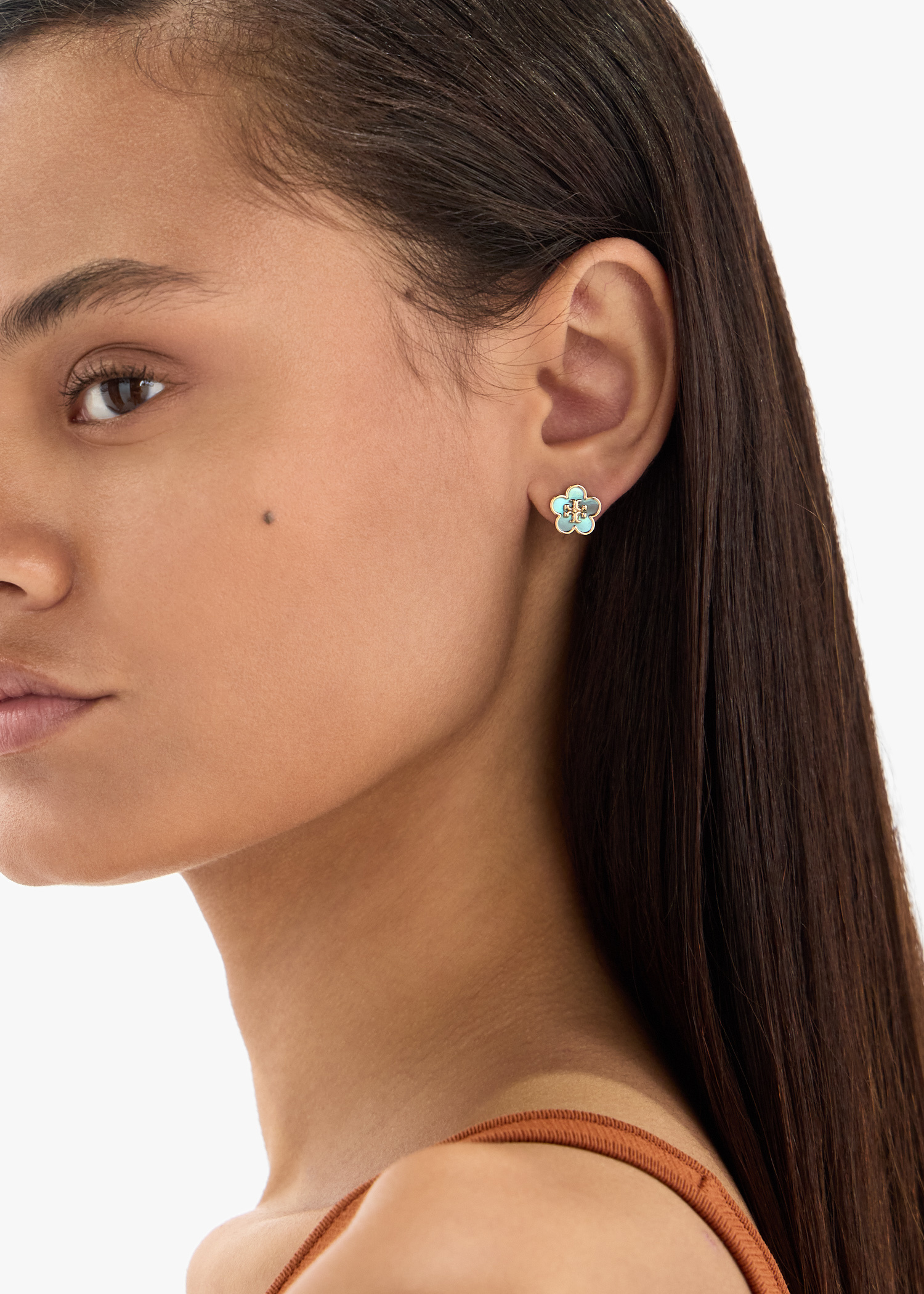 Tory Burch Forget Me Not Flower stud earrings for Women - Gold in