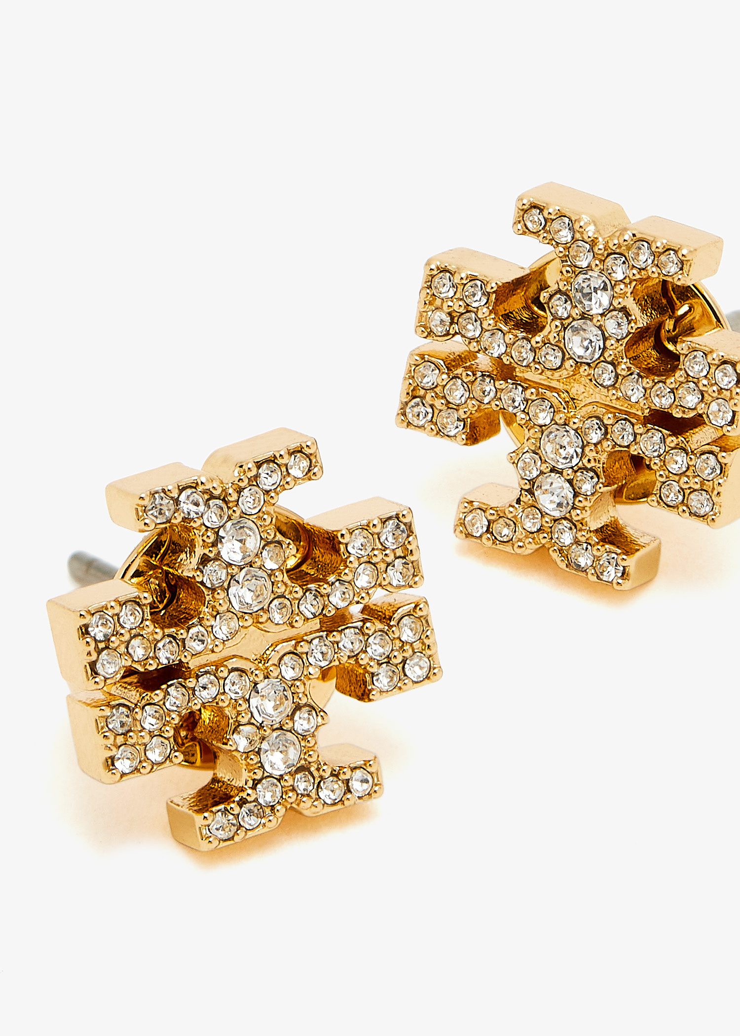 Tory Burch Kira pavé stud earrings for Women - Gold in Qatar