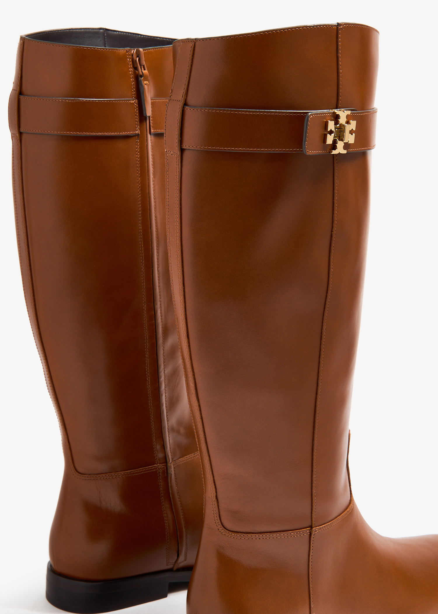 ブーツその他 Tory Burch Lock Ridin' Brown Leather Boots Tory Burch T Lock riding boots for Women - Brown in UAE