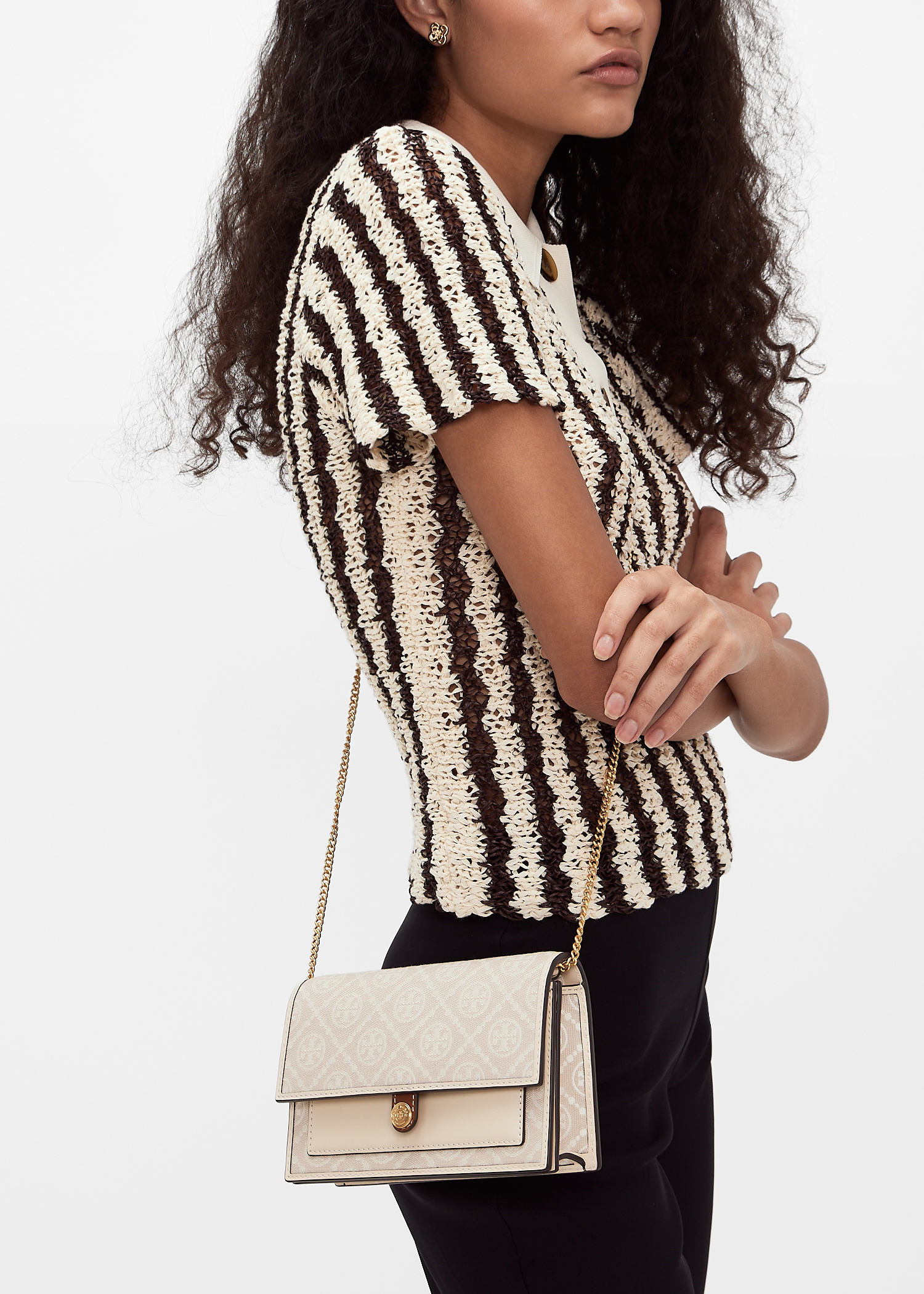 激安・直営店★Tory Burch T MONOGRAM CROSSBODY 160486 Ivory New Tory Burch T Monogram Ivory Jacquard Wallet Crossbody