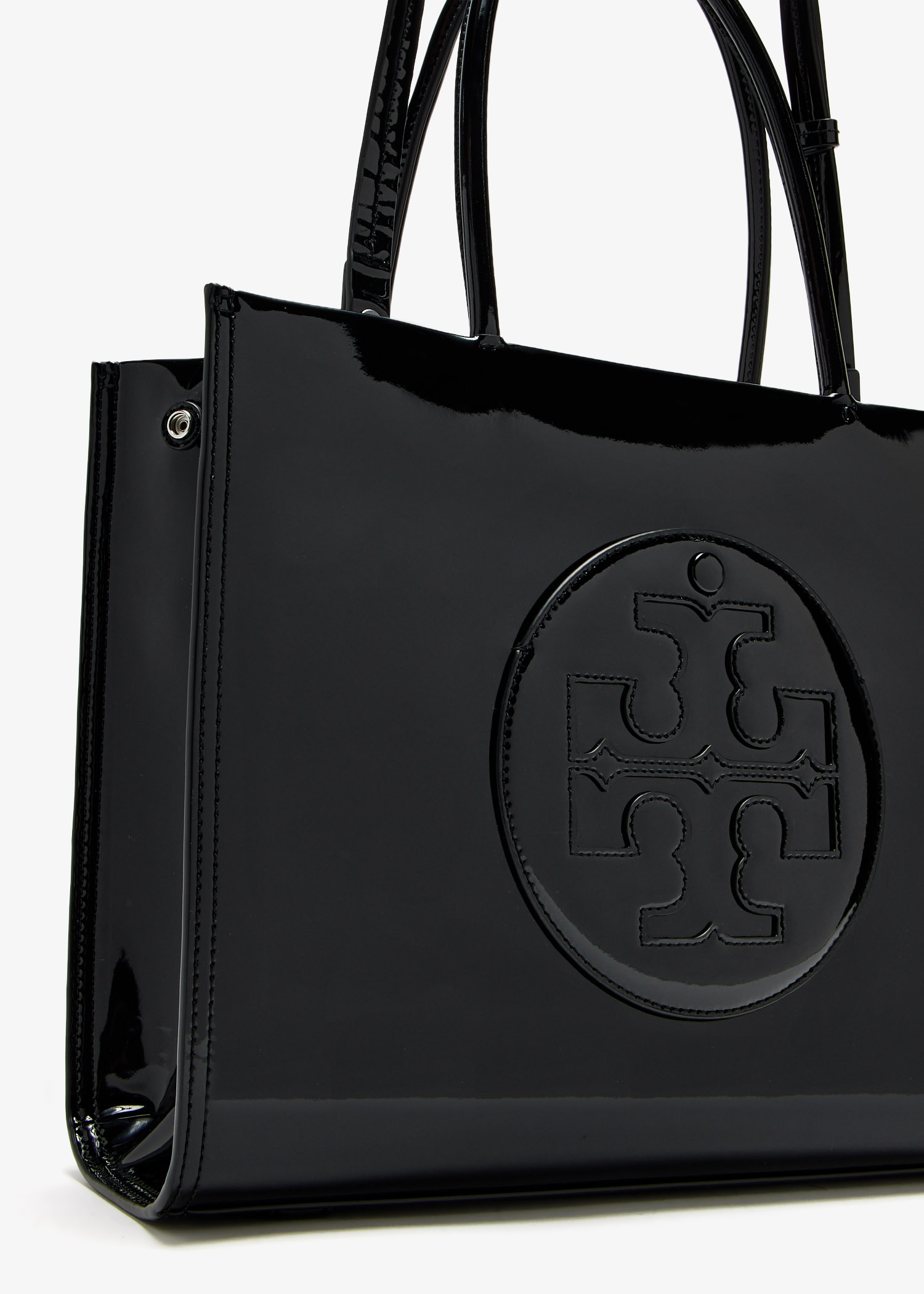 Tory Burch Small Ella Bio Patent tote bag for Women - Black