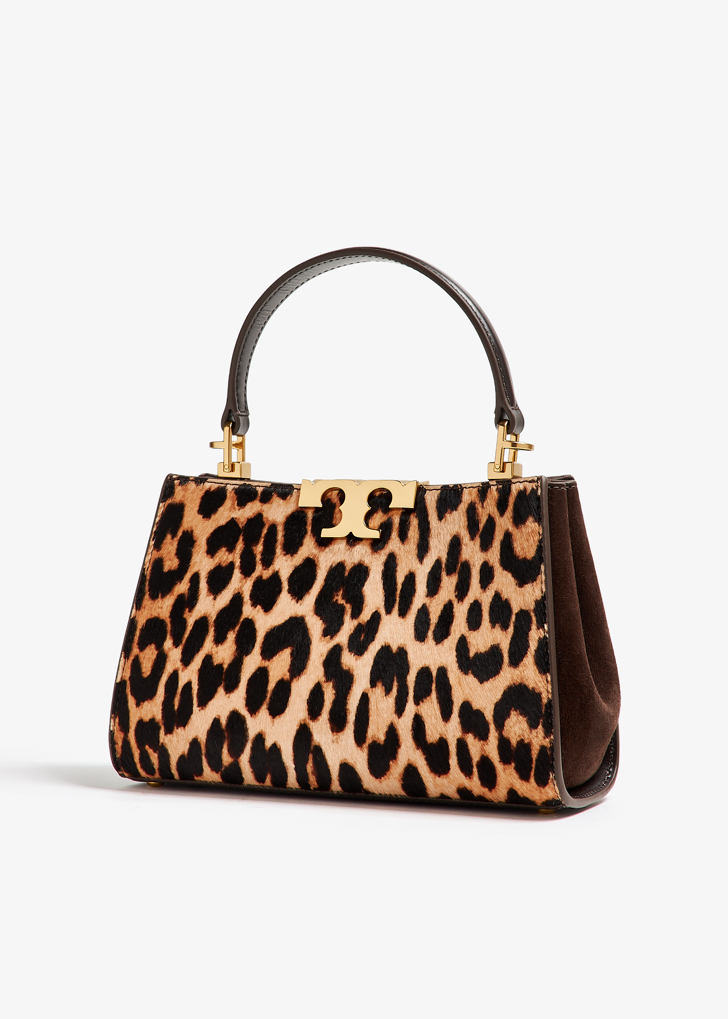 トートバッグ Tory Burch SS25 ELEANOR HAIRCALF MINI SATCHEL (161949 960) Tory Burch Eleanor mini satchel for Women - Animal Printed