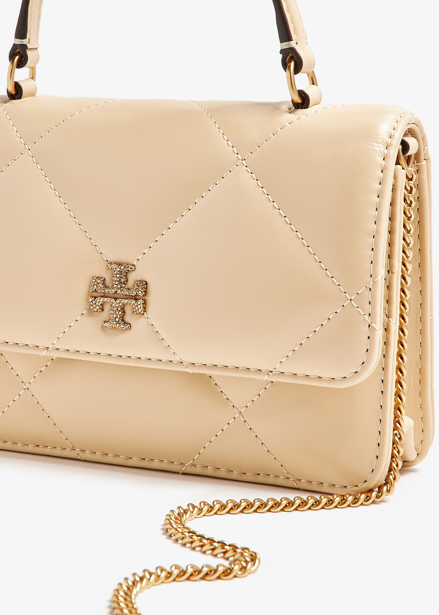 Tory Burch - あき Tory Burch McGraw Chain Shoulder Slouchy Tote, Devon Sand