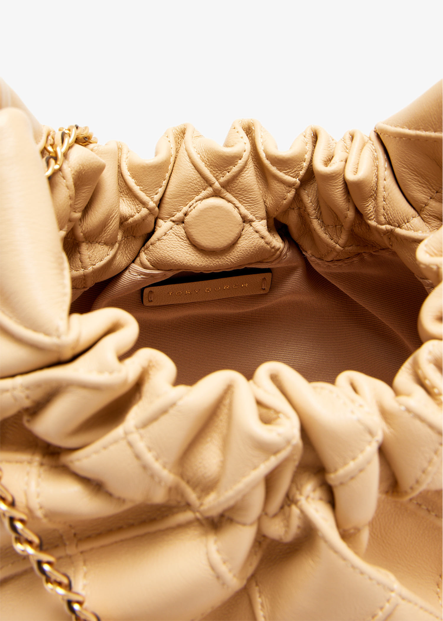 Tory Burch Mini Fleming drawstring bag for Women - Beige in