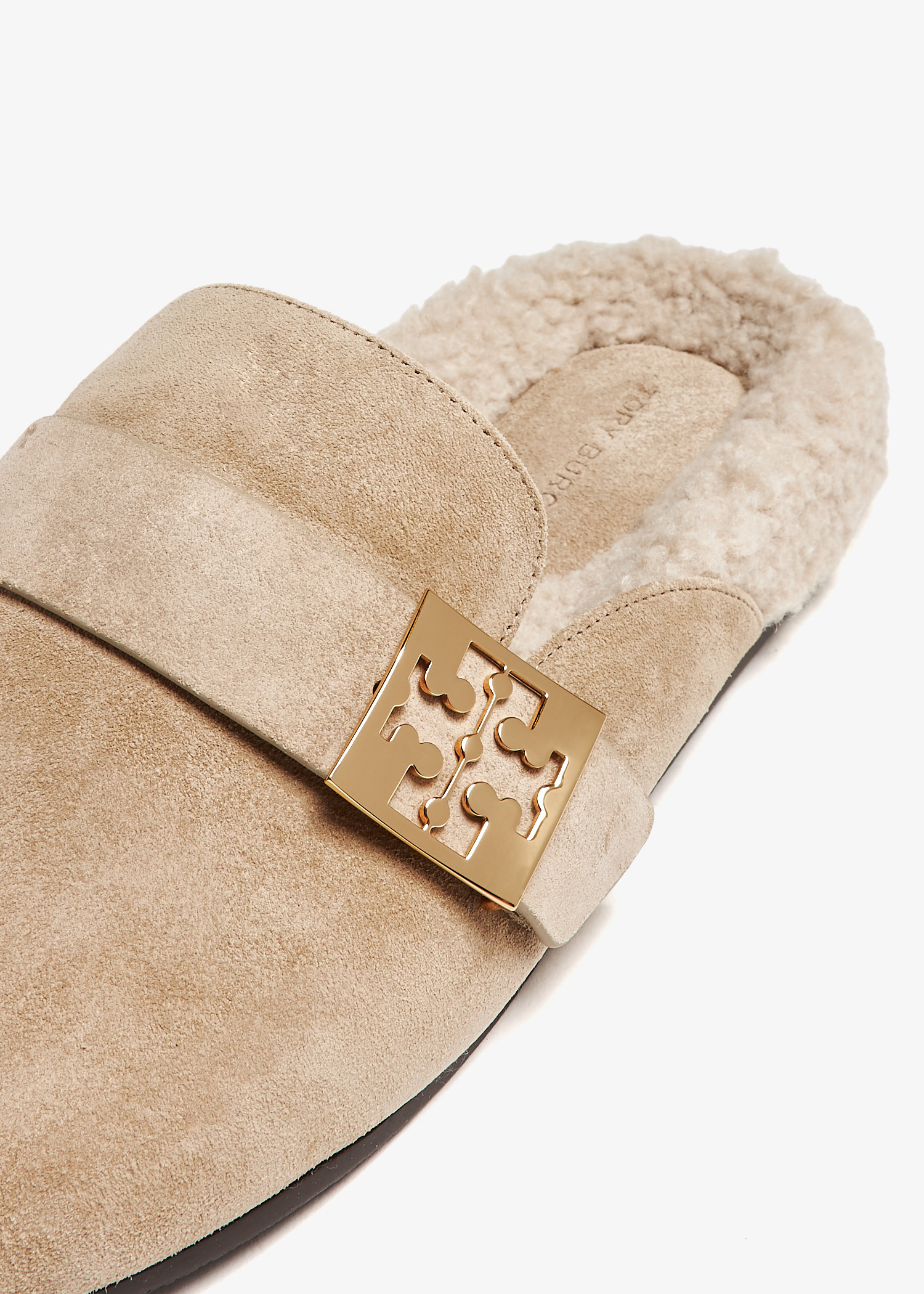 Tory Burch Mellow shearling mules for Women - Beige in UAE