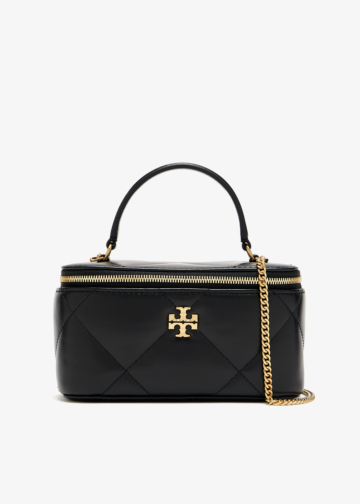 kira Tory Burch Kira Diamond quilt vanity case for Women - Black