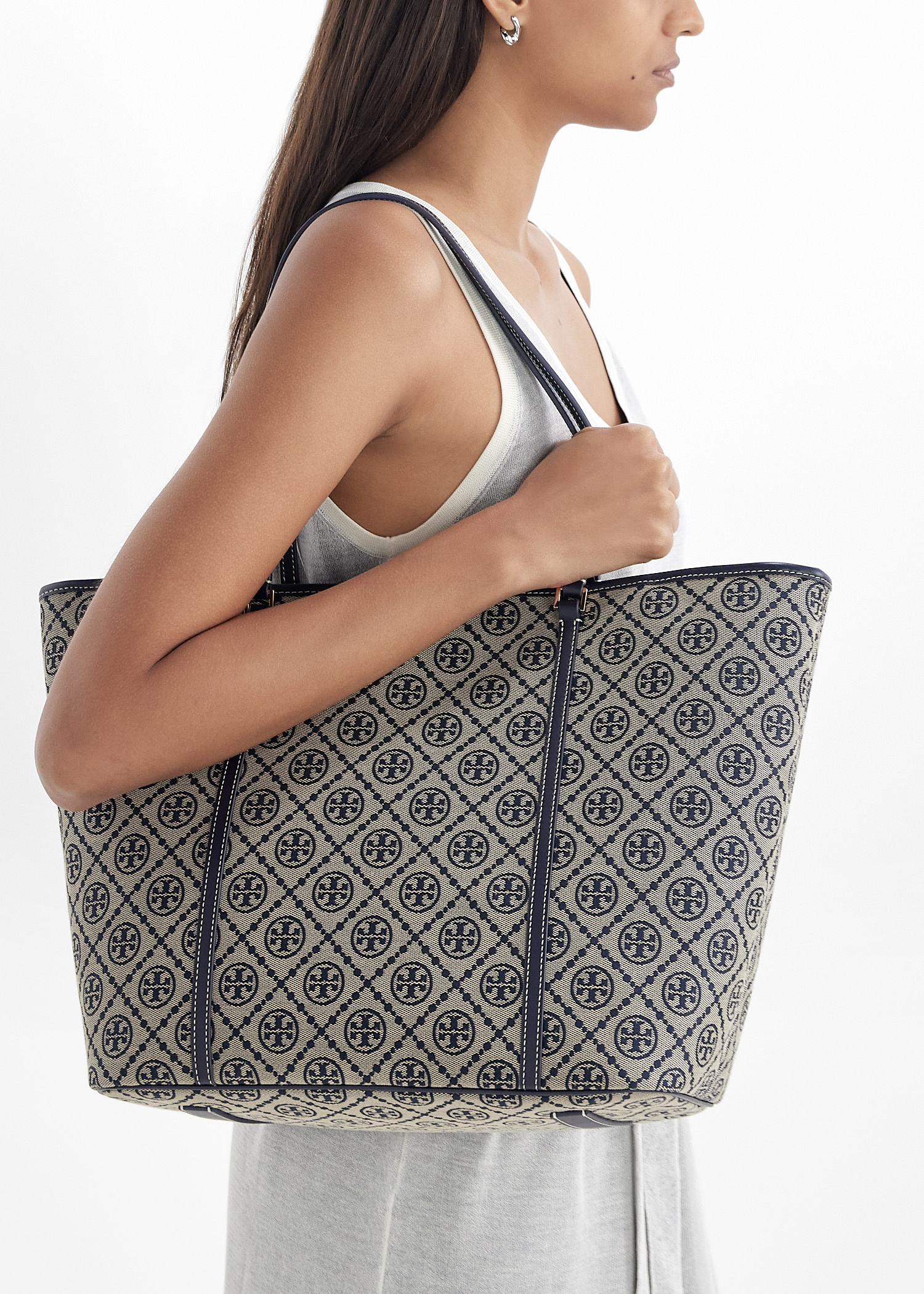 Tory Burch T Monogram zip tote bag for Women - Printed in