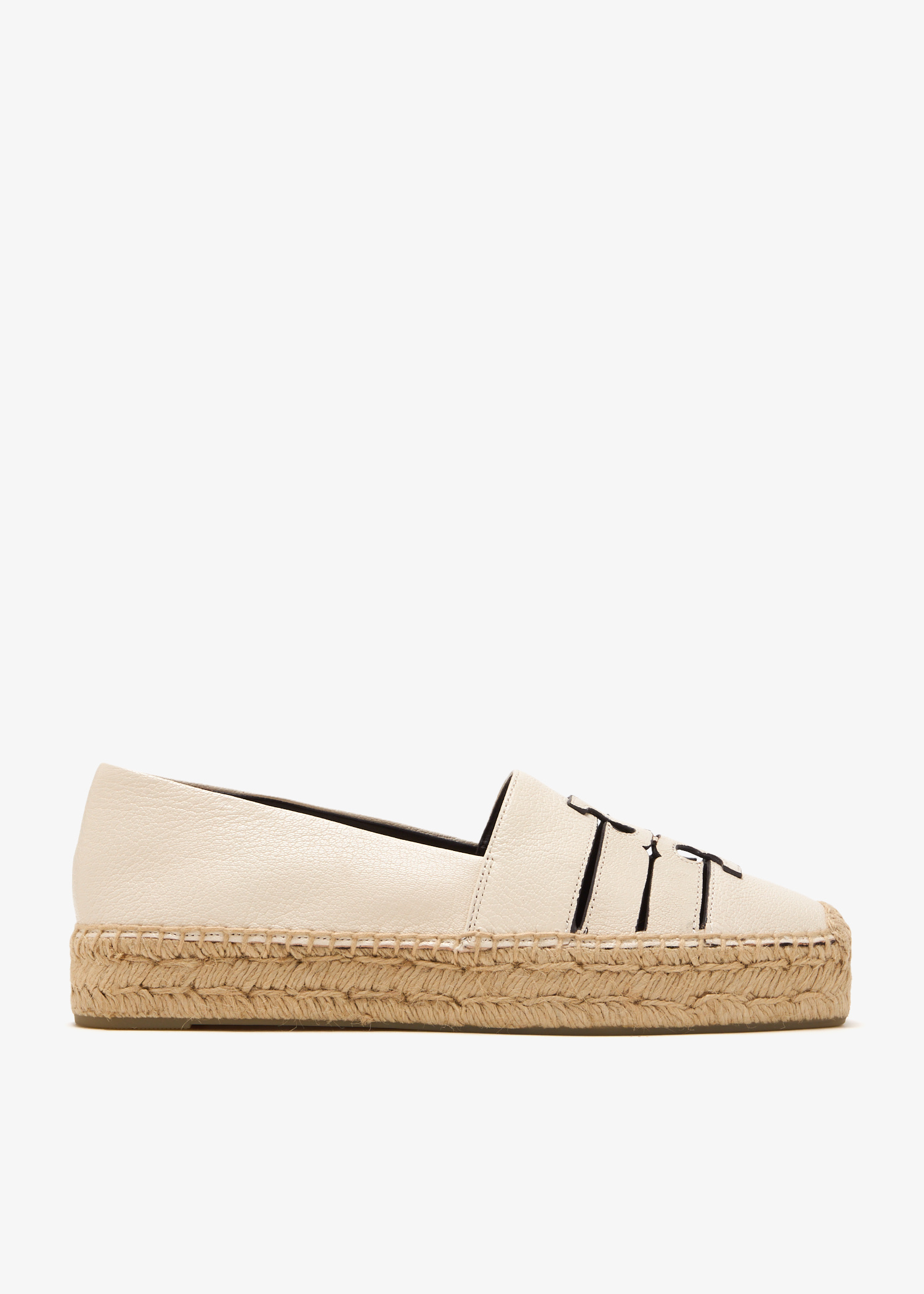 フラットシューズ TORY BURCH Woman Espadrilles White 167243 251 Ines Platform Espadrille: Women's Designer Espadrilles