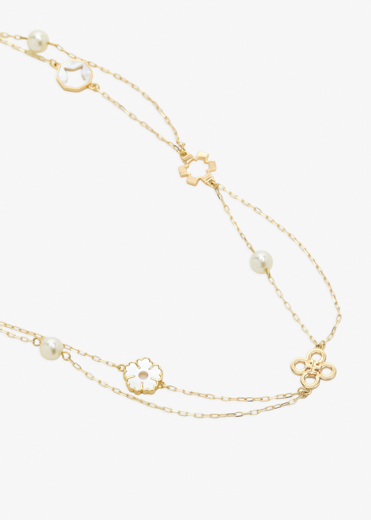 Tory Burch Kira Clover layered necklace for Women - Gold in USA