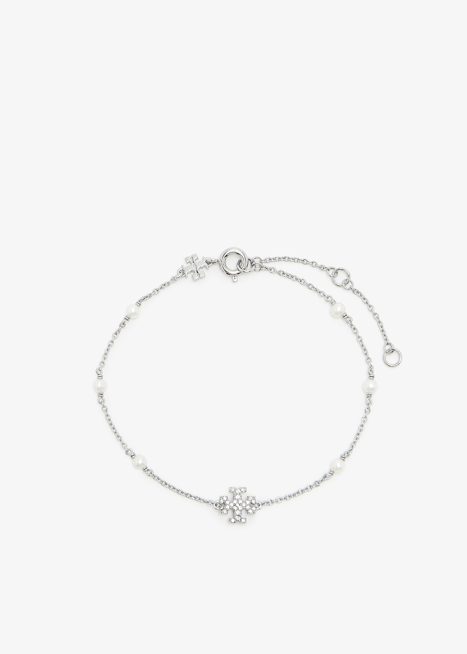 TORY BURCH ブレスレット DELICATE KIRA PEARL BRACELET 167334 Kira Pearl Delicate Chain Bracelet: Women's Designer