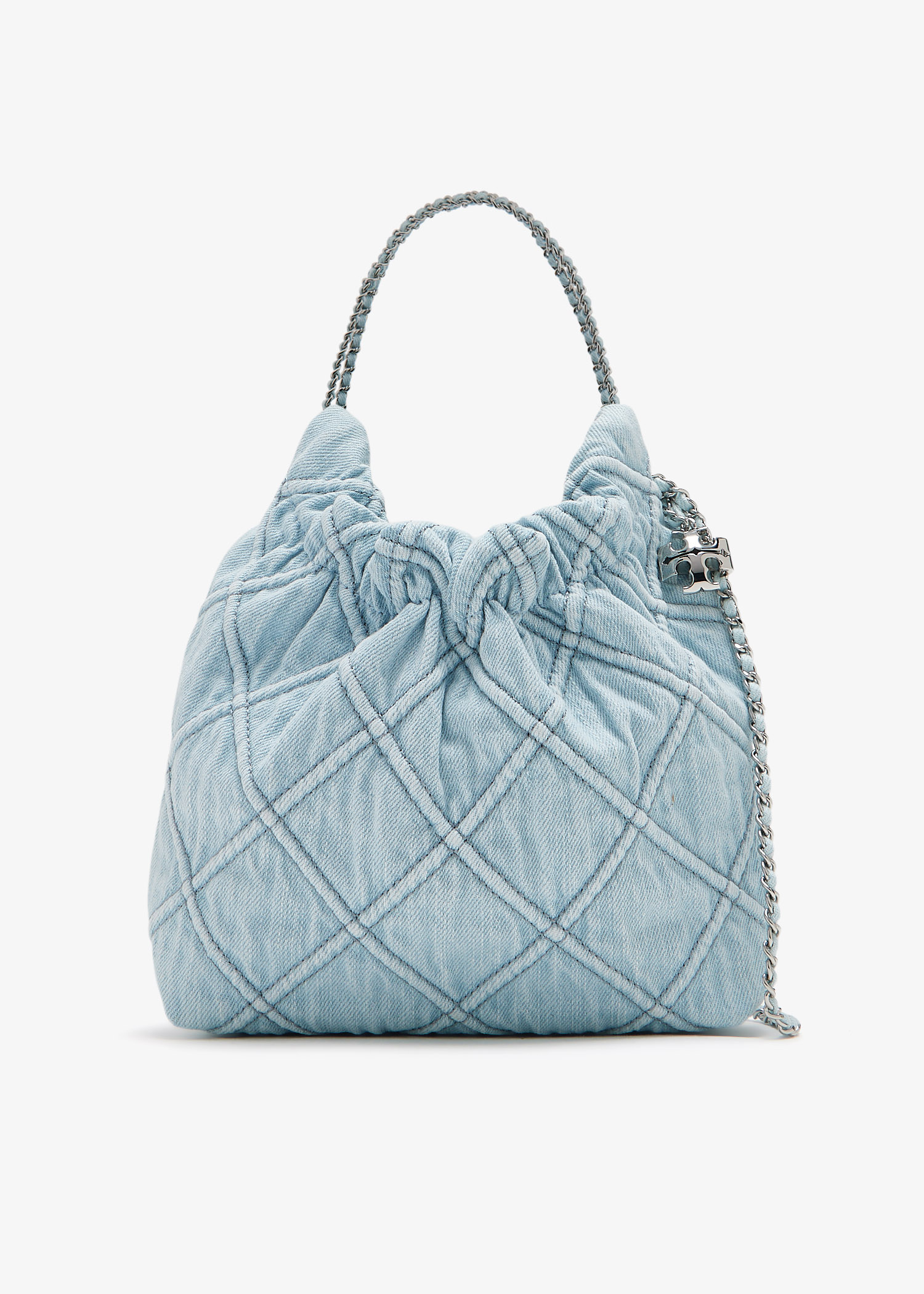 Tory Burch Mini Fleming drawstring bag for Women - Blue in USA