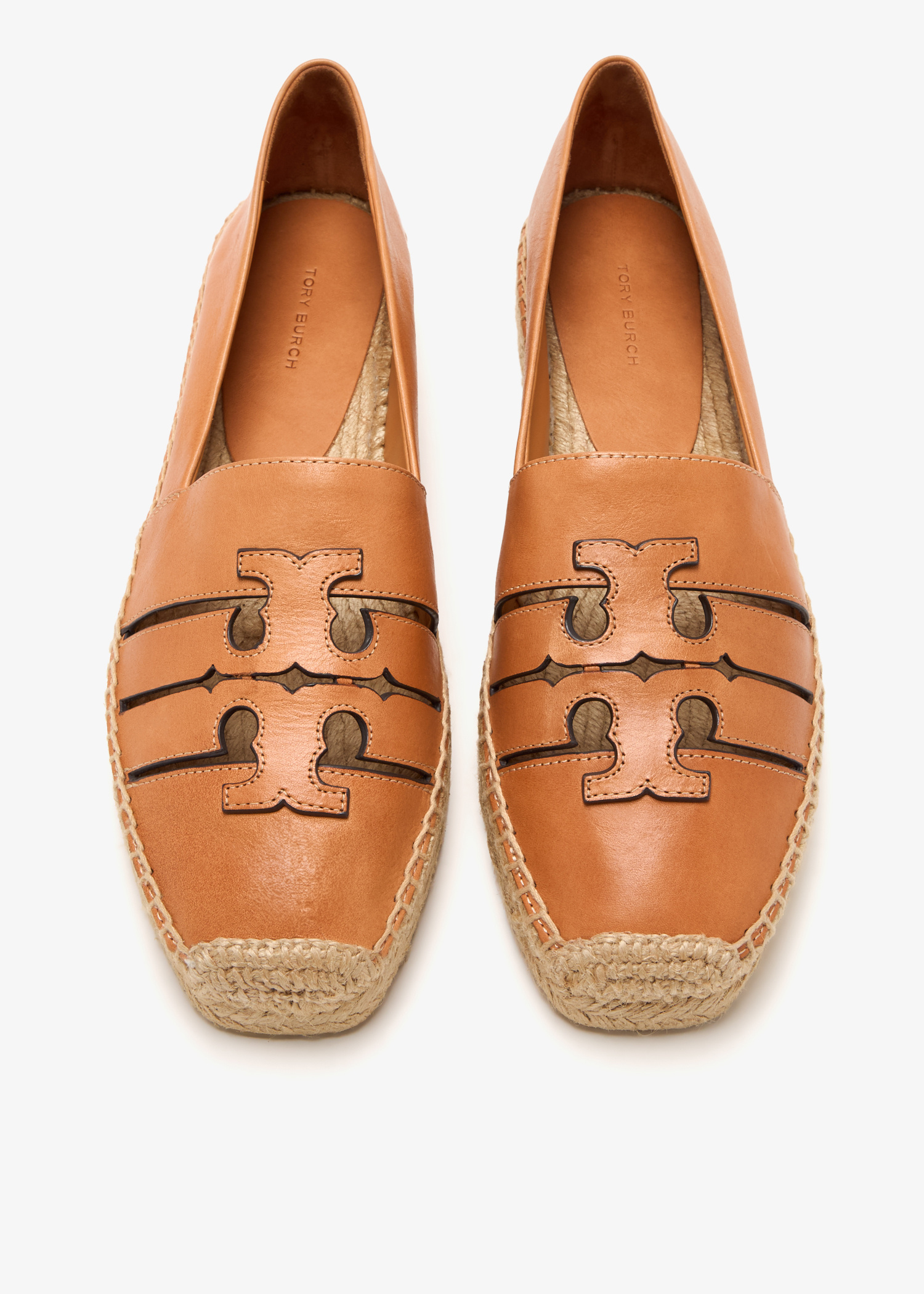 サンダル・ミュール TORY BURCH INES ESPADRILLES WITH PLATEAU Ines leather platform espadrilles in beige - Tory Burch