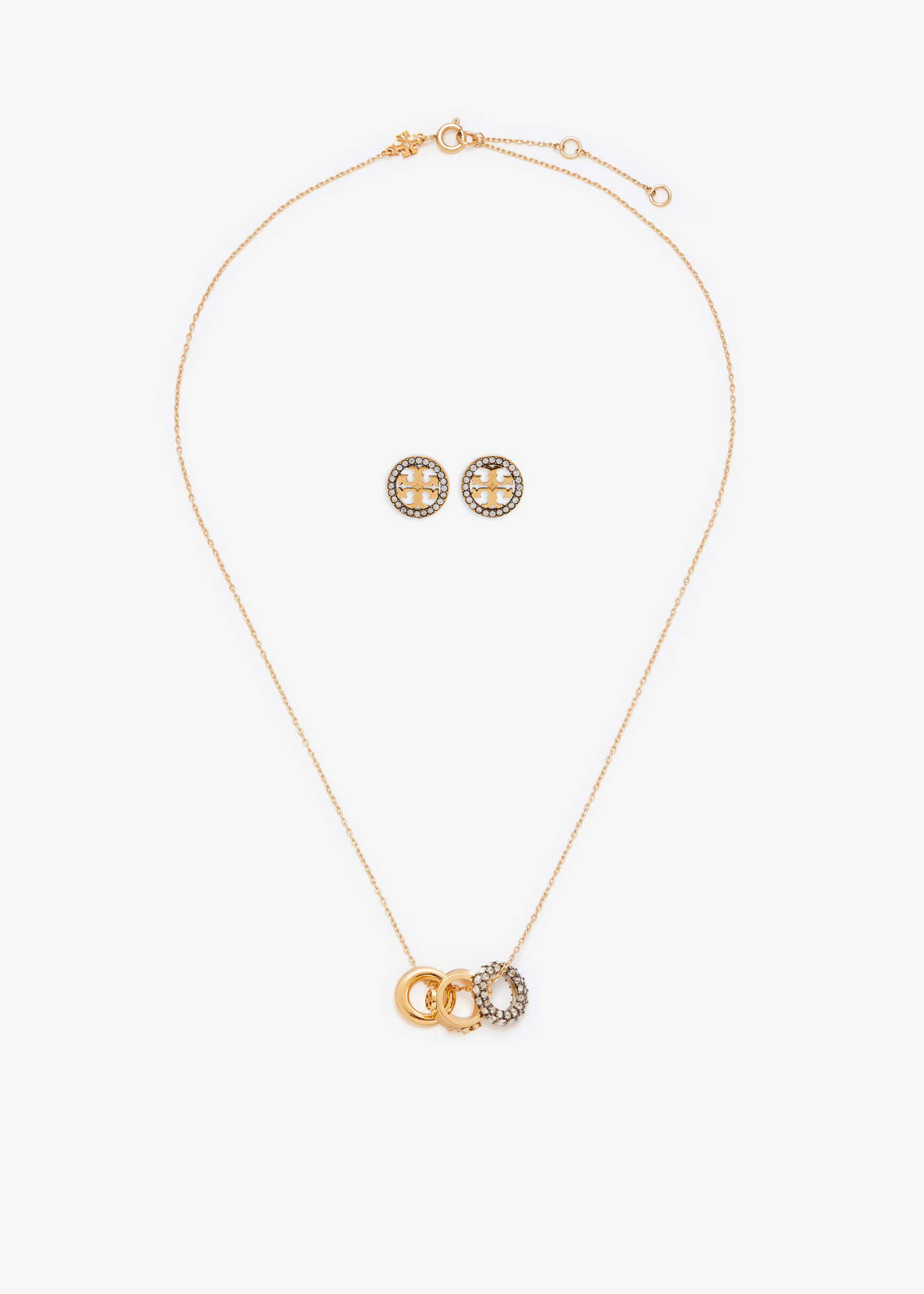 Tory Burch Miller Pavé necklace and earring gift set for Women
