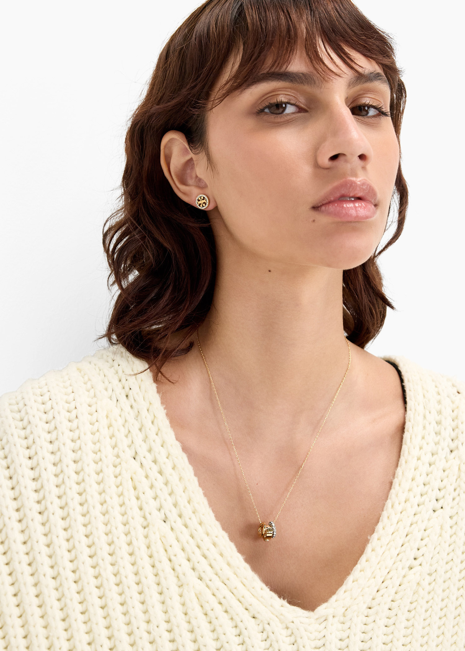 Tory Burch Miller Pavé necklace and earring gift set for Women