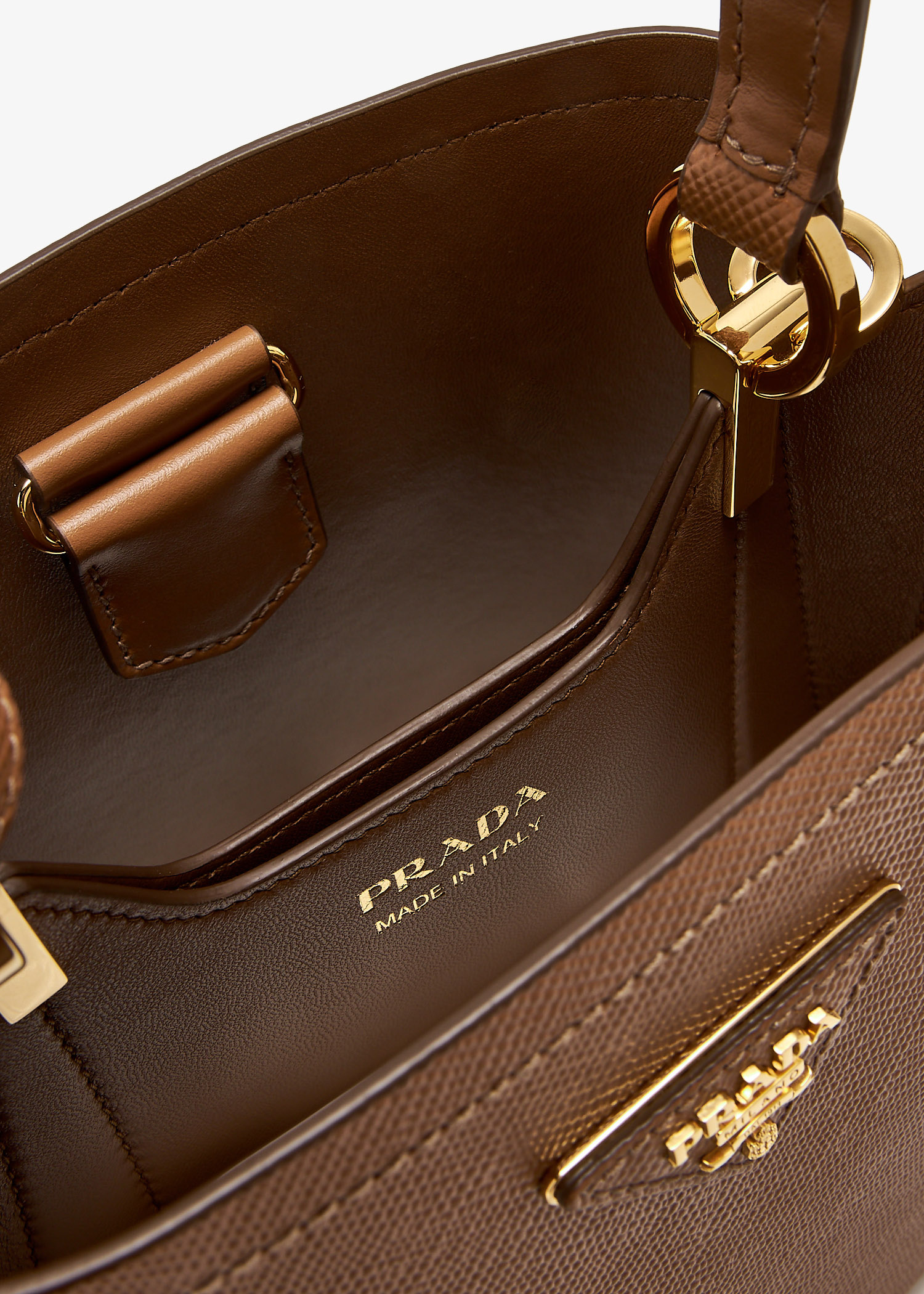 Prada Panier Small handbag Brown ハンドバッグ Prada Panier mini bag for Women - Brown in UAE | Level Shoes