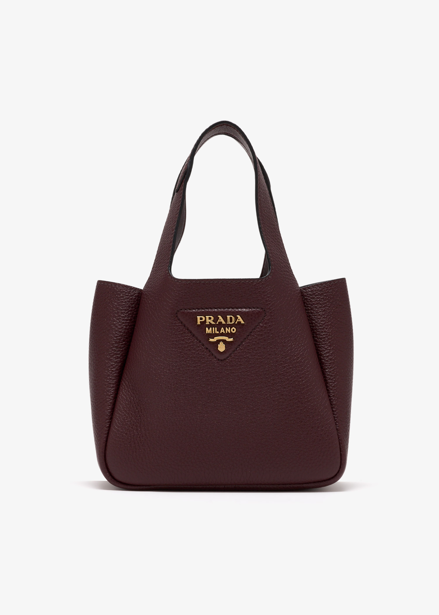 Prada Leather mini handbag for Women - Burgundy in UAE