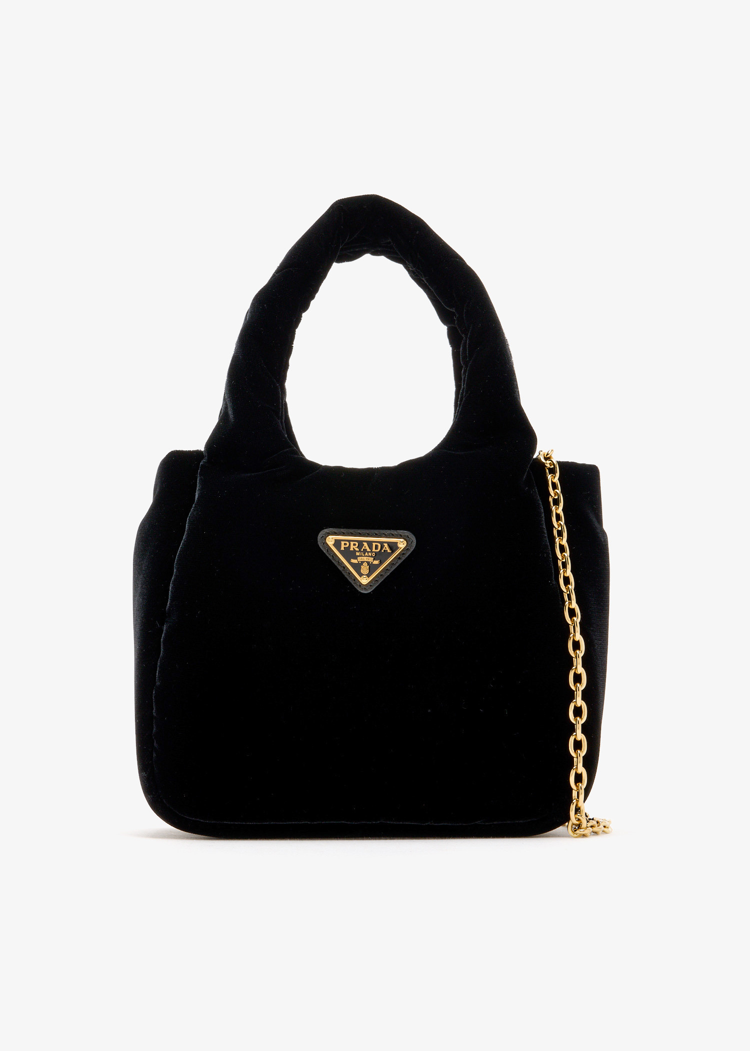 Prada Padded velvet mini handbag for Women - Black in UAE | Level