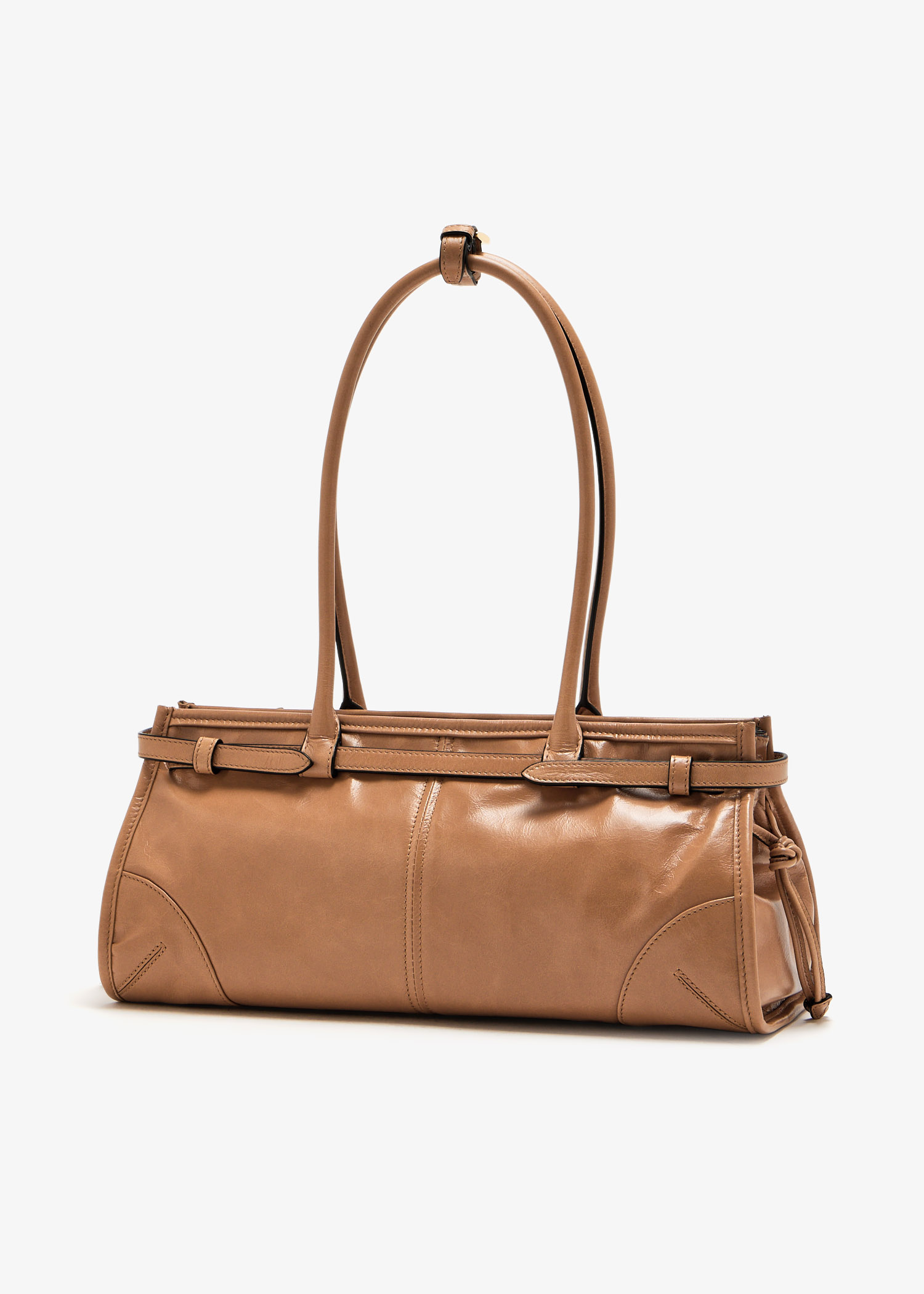 Prada Prada Bonnie 中号皮革手袋，专为女士设计- 米色，在阿联酋