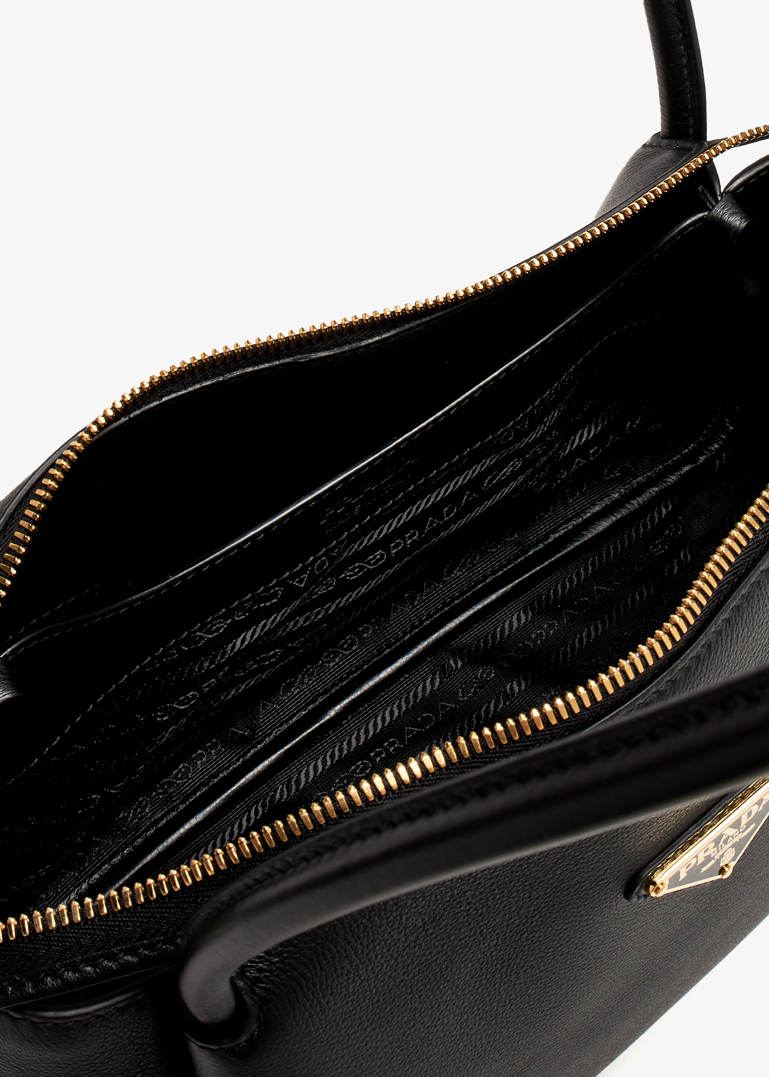 Prada Prada Darling medium leather handbag for Women - Black in