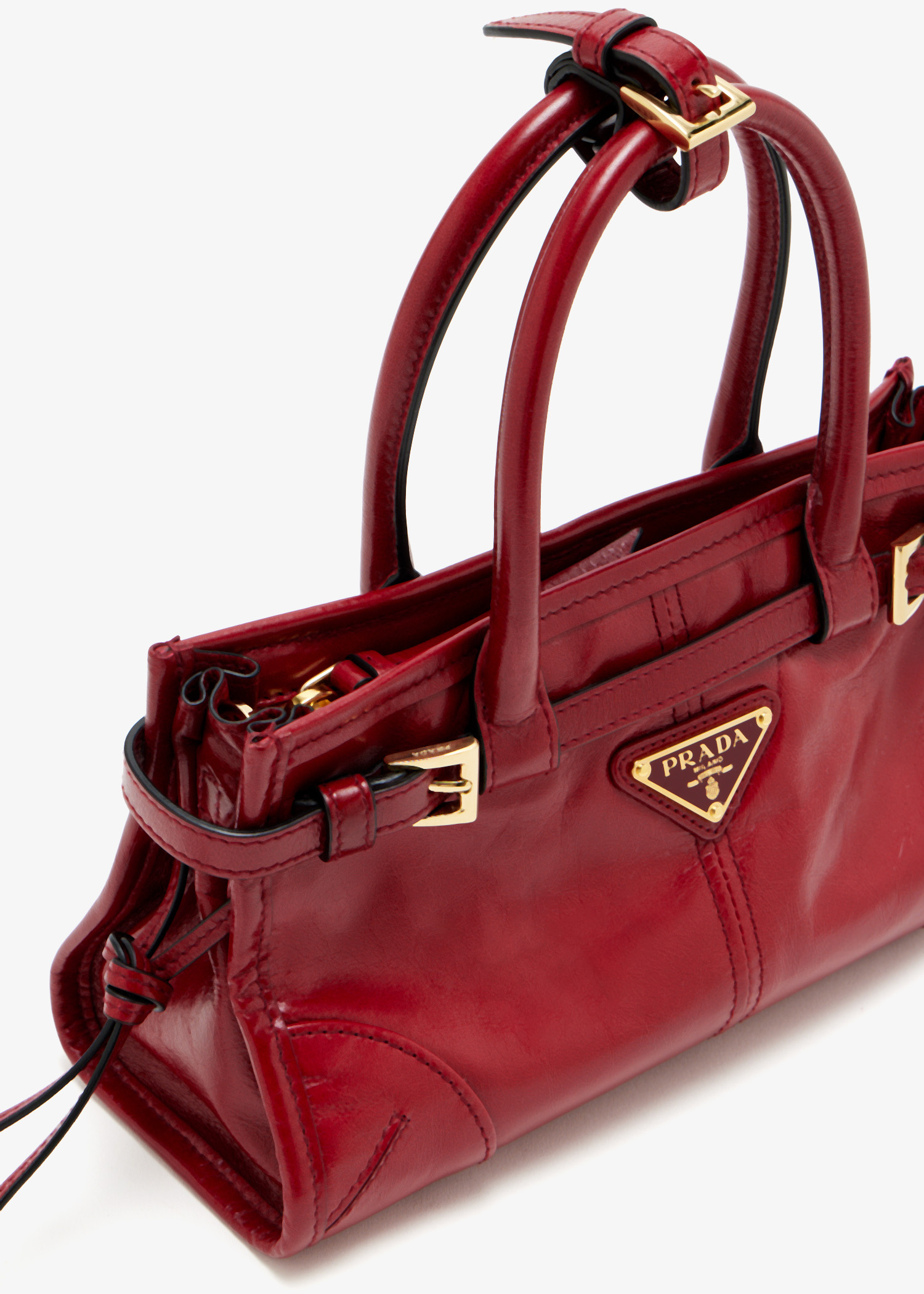 Prada Prada Bonnie leather mini handbag for Women - Red in UAE