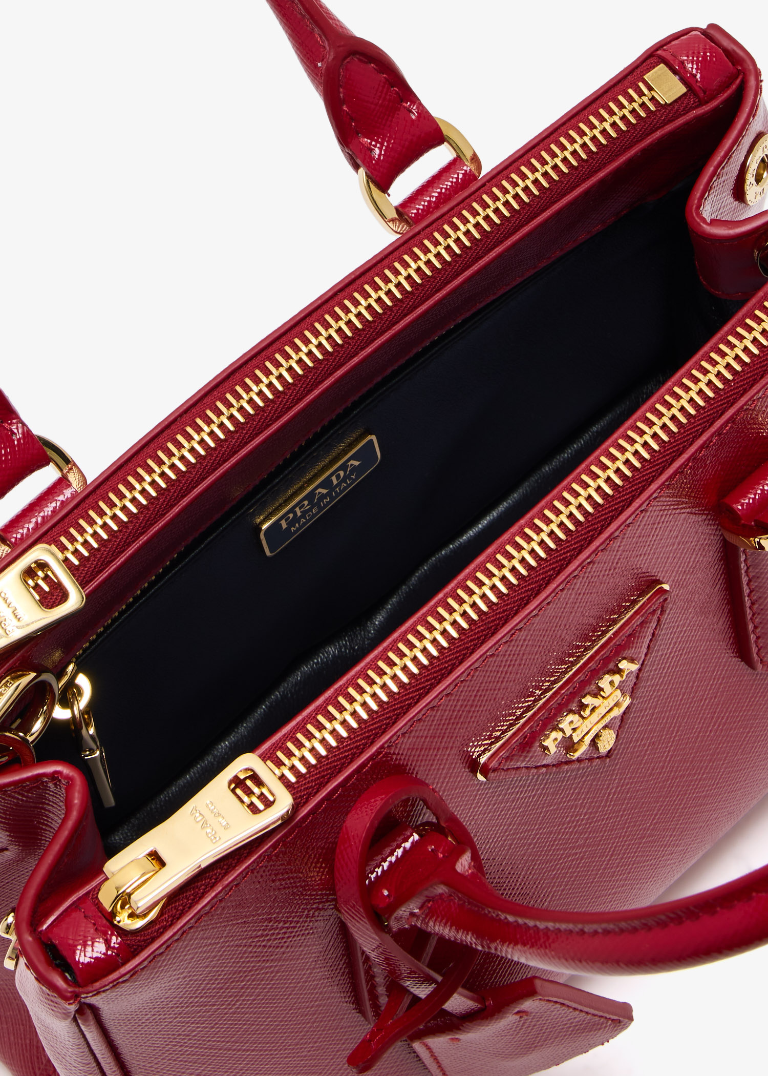 Prada Prada Galleria patent saffiano leather mini bag for Women