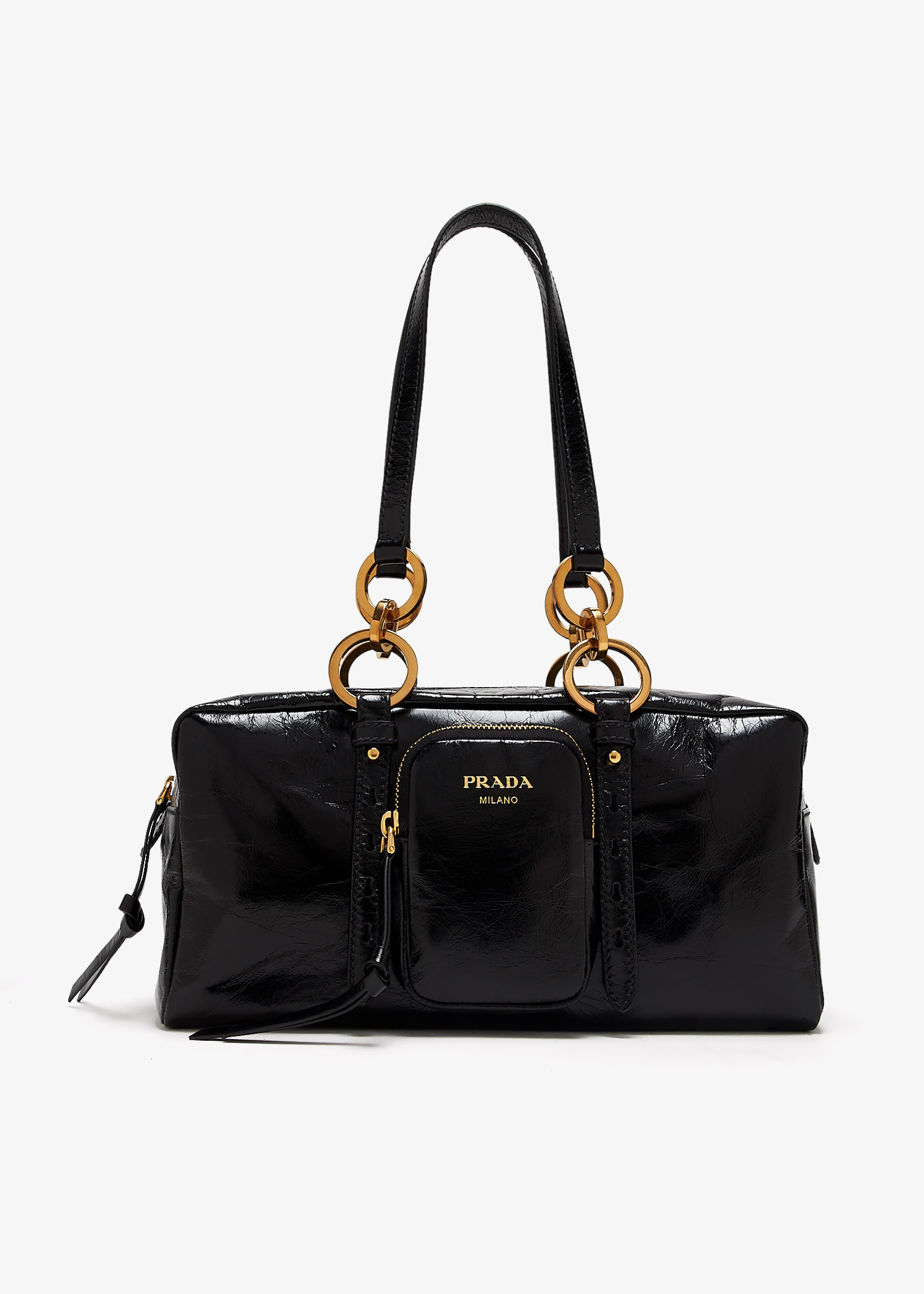 Prada Dangle medium top handle bag for Women - Black in UAE