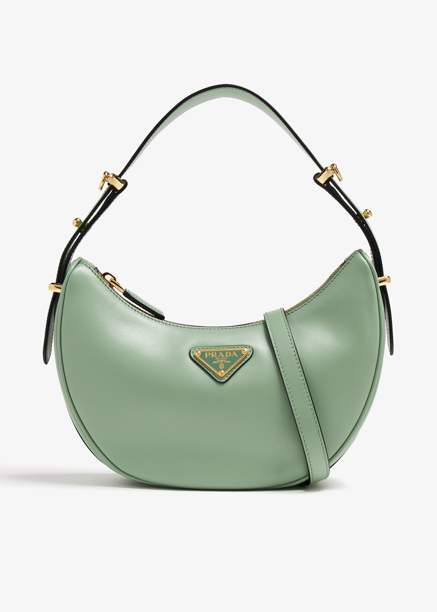 Prada Arqué leather shoulder bag for Women - Green in UAE | Level 