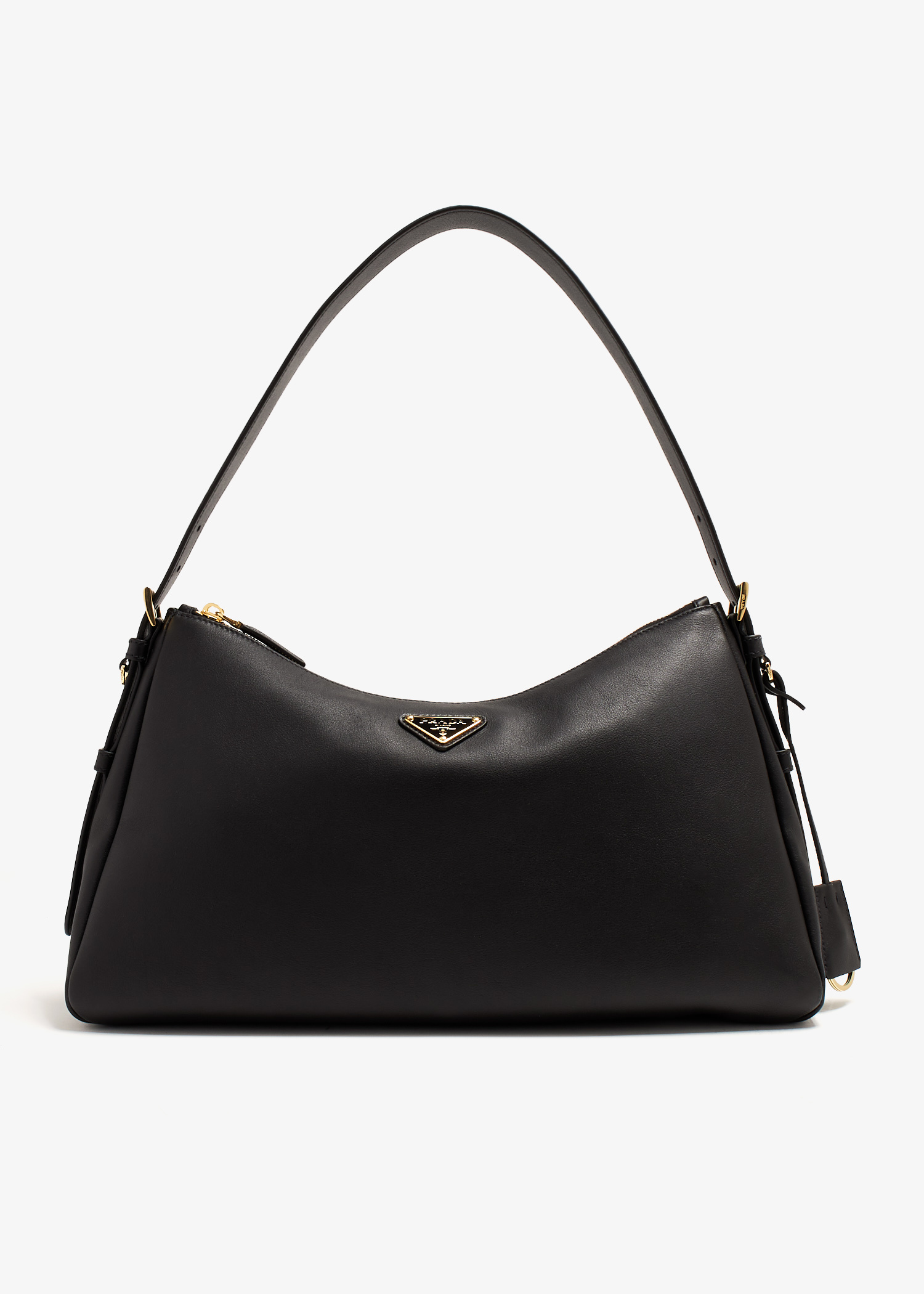 Prada Aimée large leather shoulder bag for Women - Black in