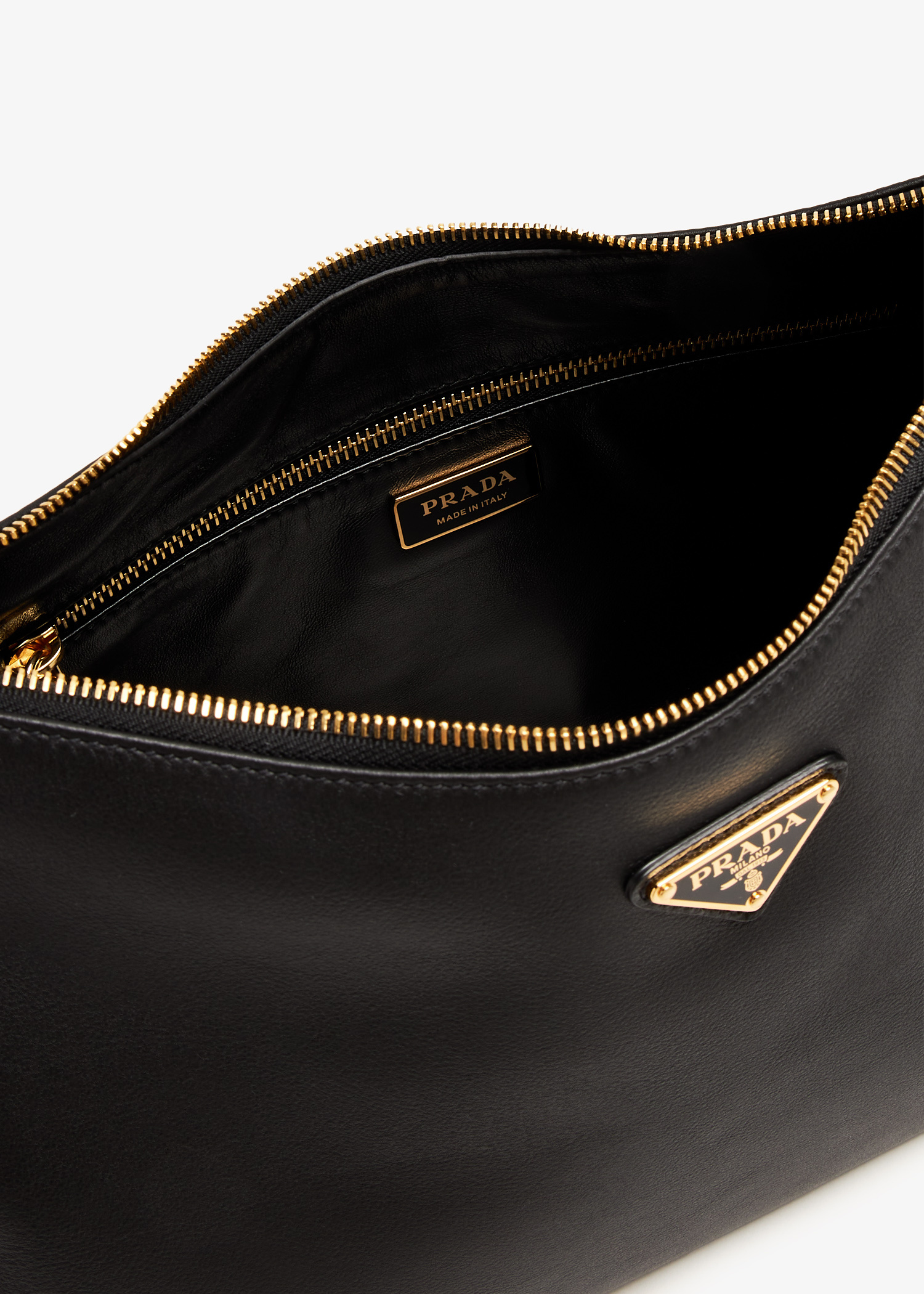 【送料&関税込】Prada Black Nylon Large AimA£ACe Shoulder Ba Amber Prada Aimée medium leather shoulder bag | PRADA