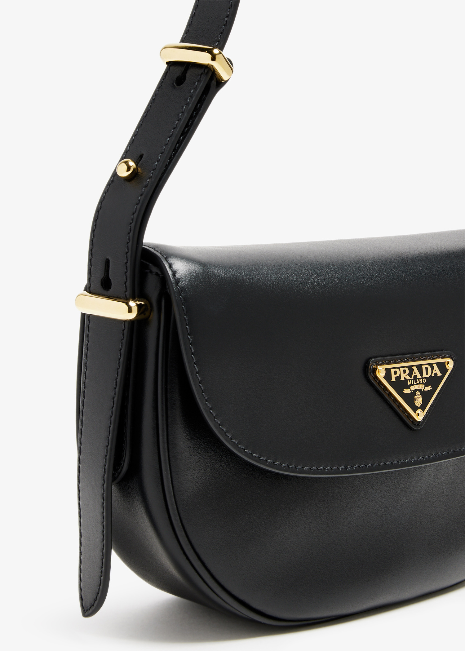 Prada Prada Arqué leather flap shoulder bag for Women