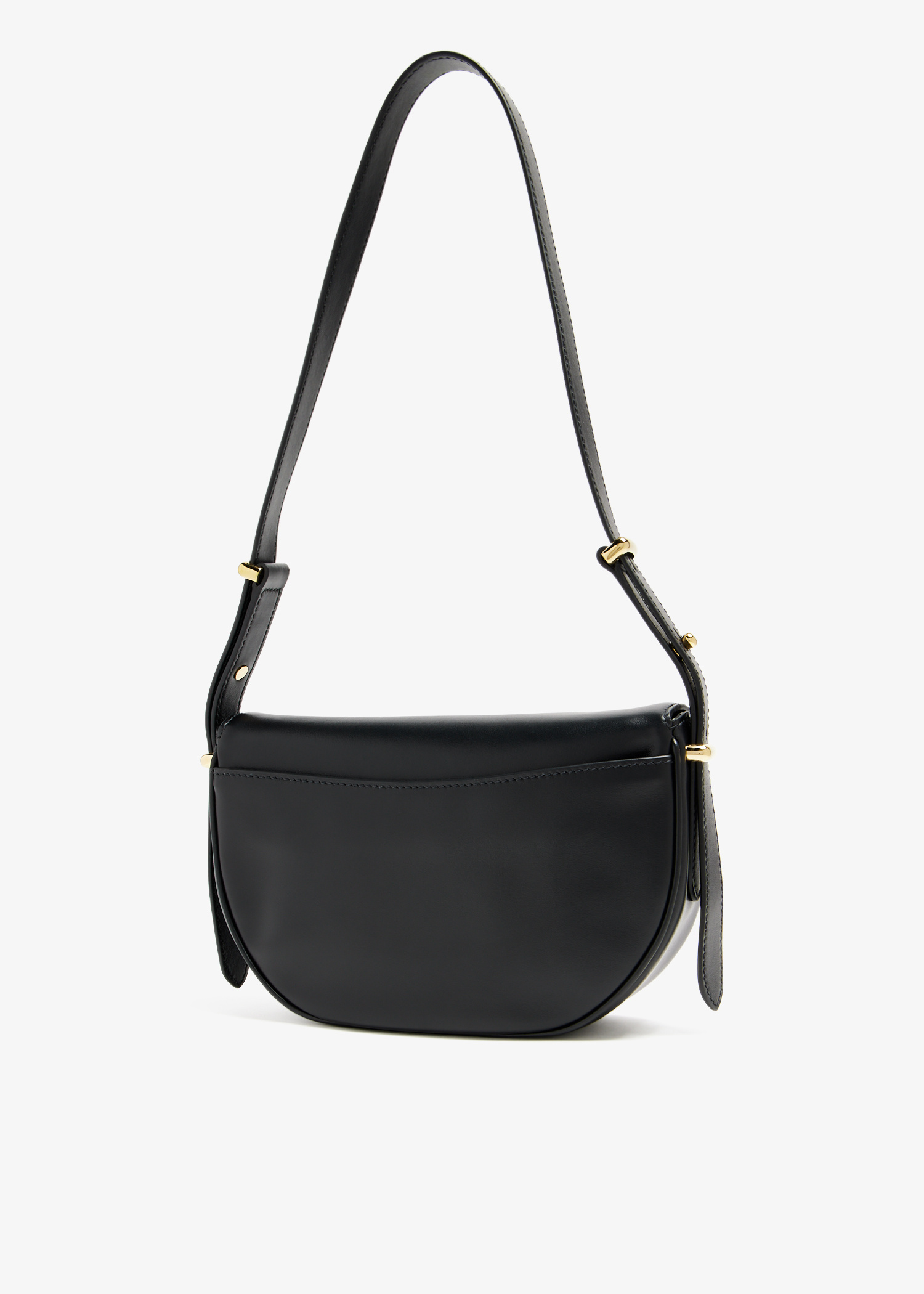 VIP【送料無料・関税込み】PRADA LOGO BLACK ARQUE HANDBAG Prada Arqué leather flap shoulder bag for Women - Black in