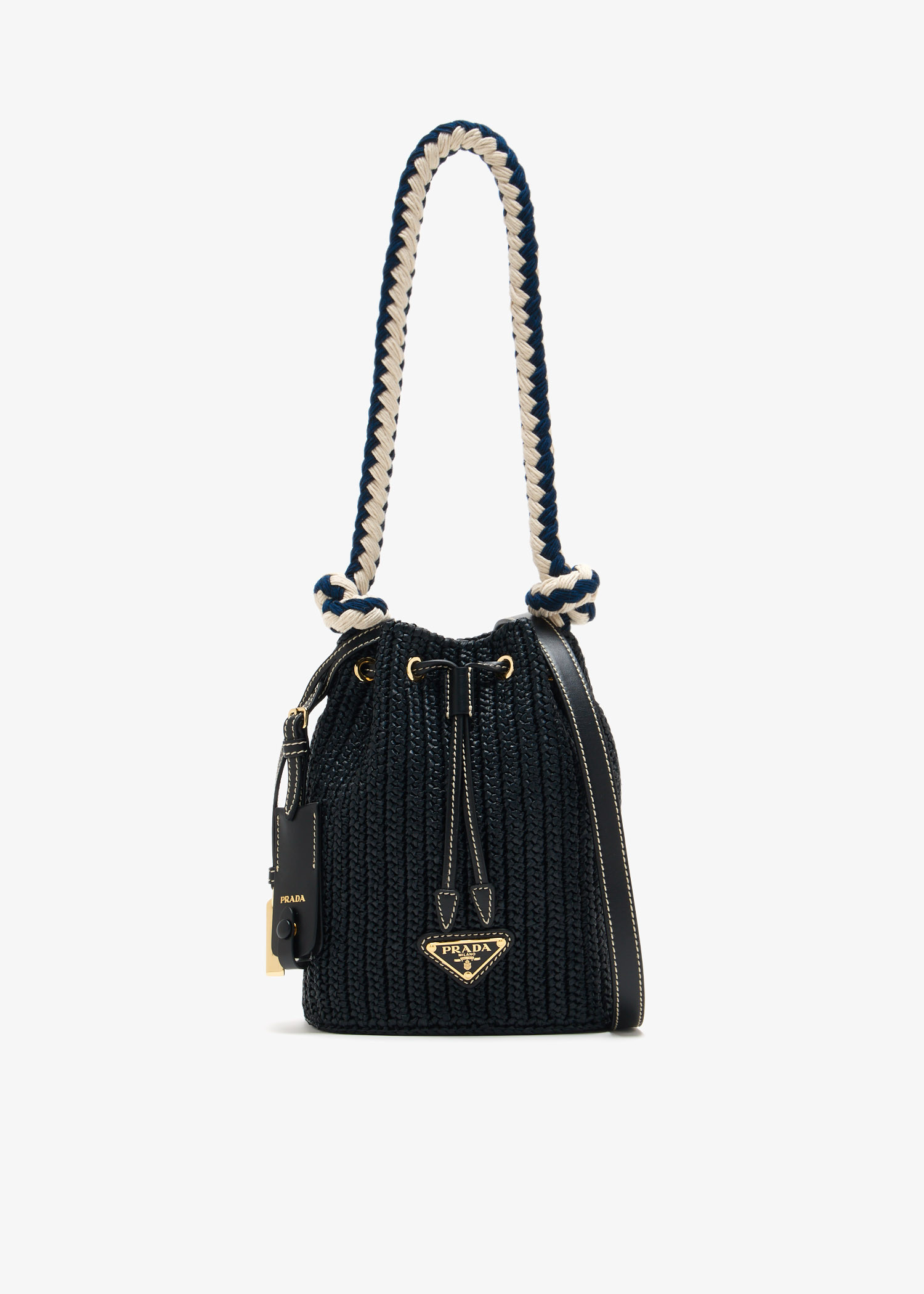 Prada Crochet mini bucket bag for Women - Black in UAE