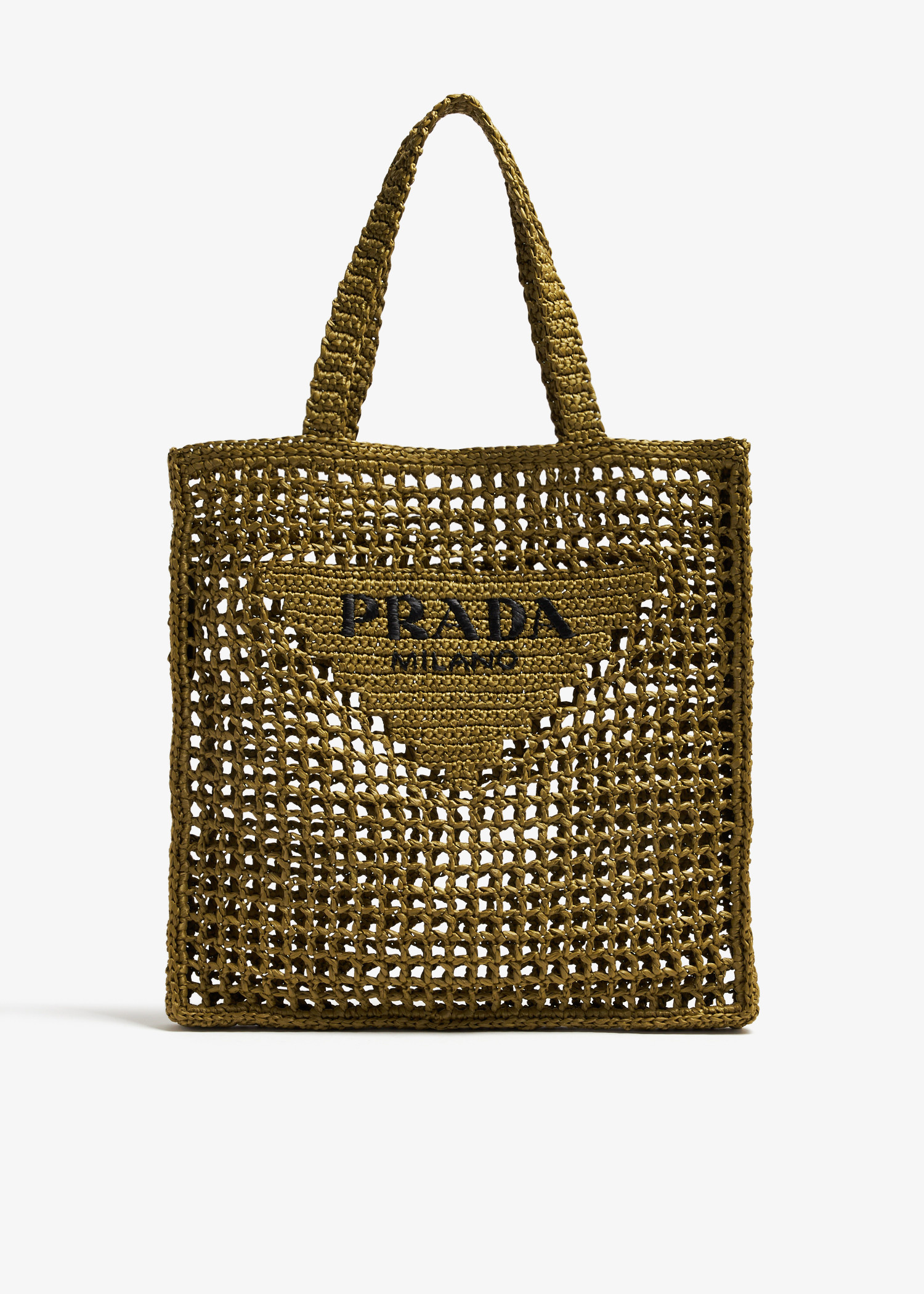 Prada Crochet tote bag for Women - Green in UAE | Level Shoes