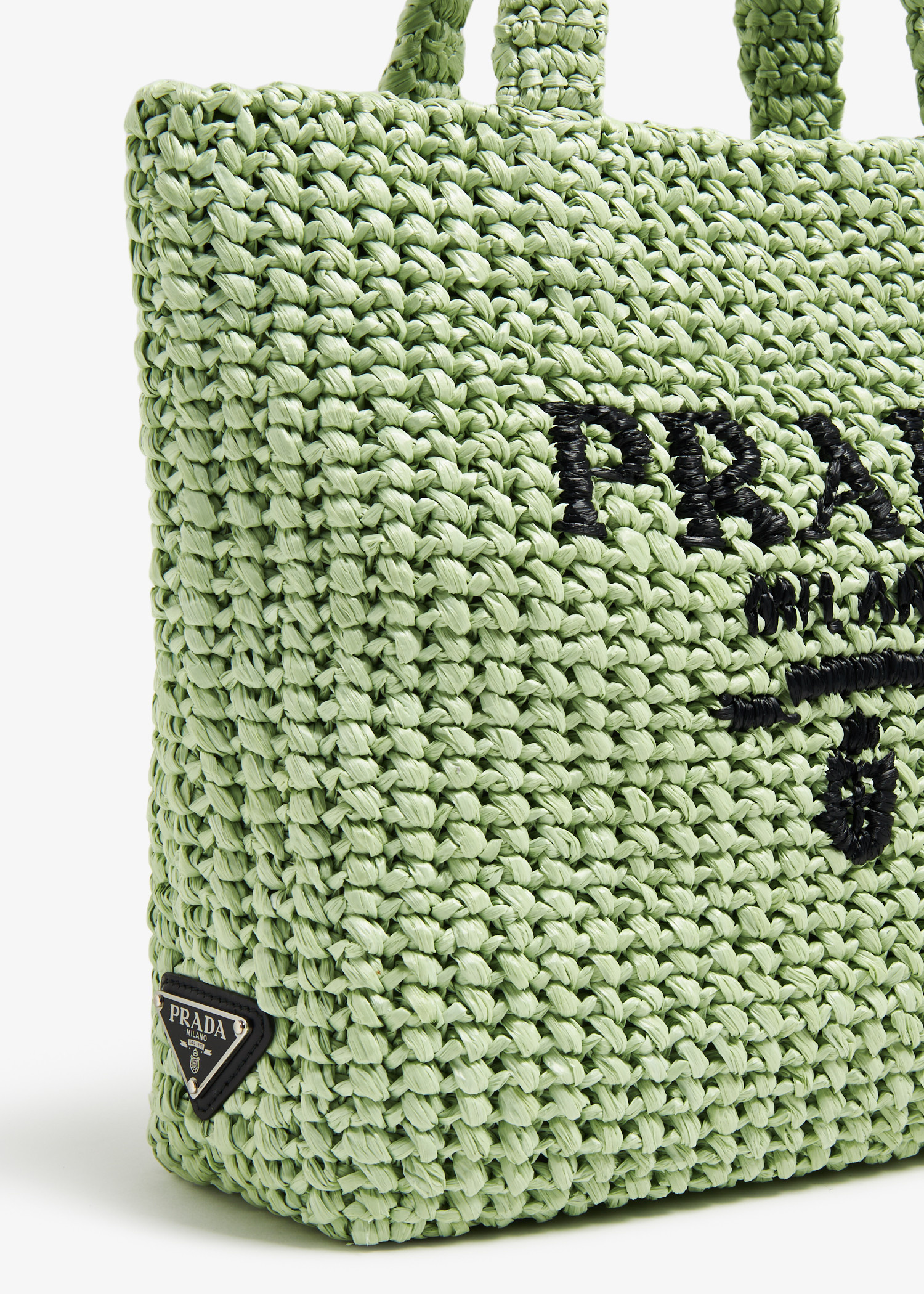 Prada Small crochet tote bag for Women - Green in UAE | Level Shoes