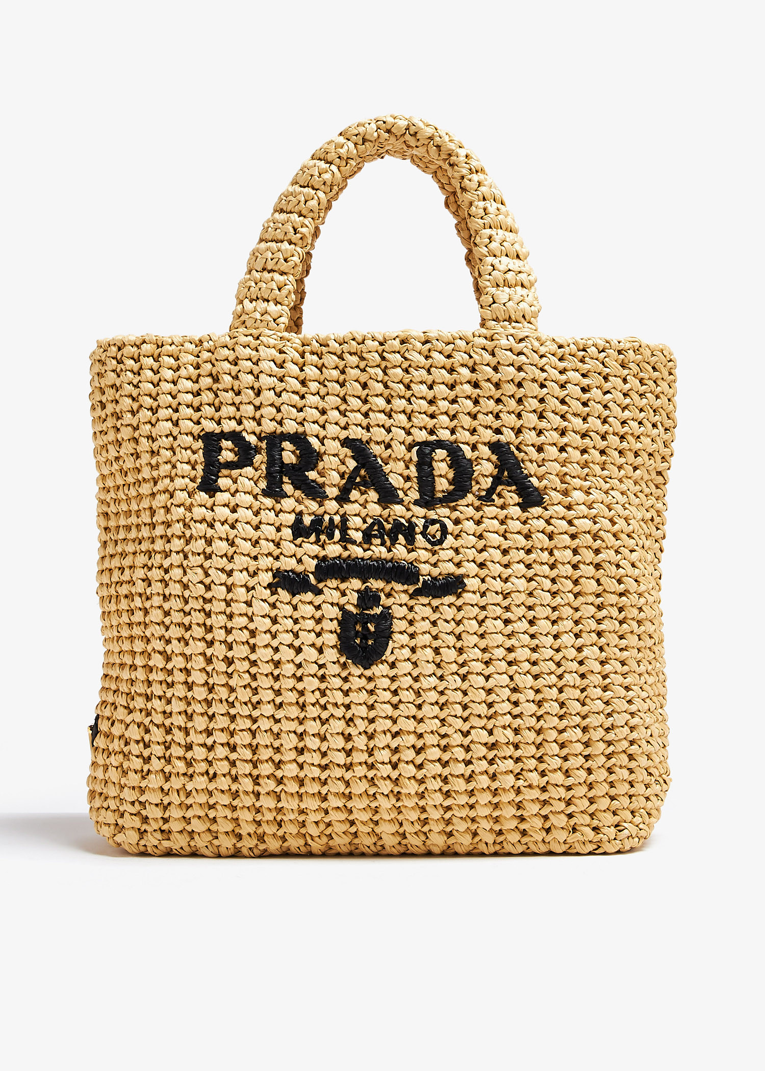 Prada Small crochet tote bag for Women - Beige in UAE Prada Small crochet tote bag for Women - Beige in UAE
