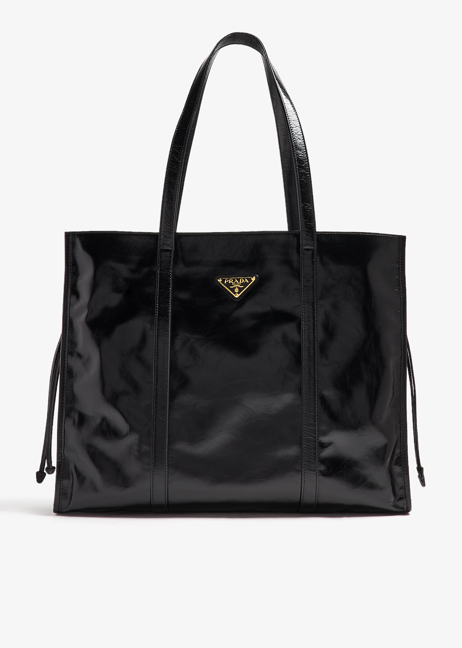 Prada Large leather tote bag for Women - Black in UAE | Level Shoes