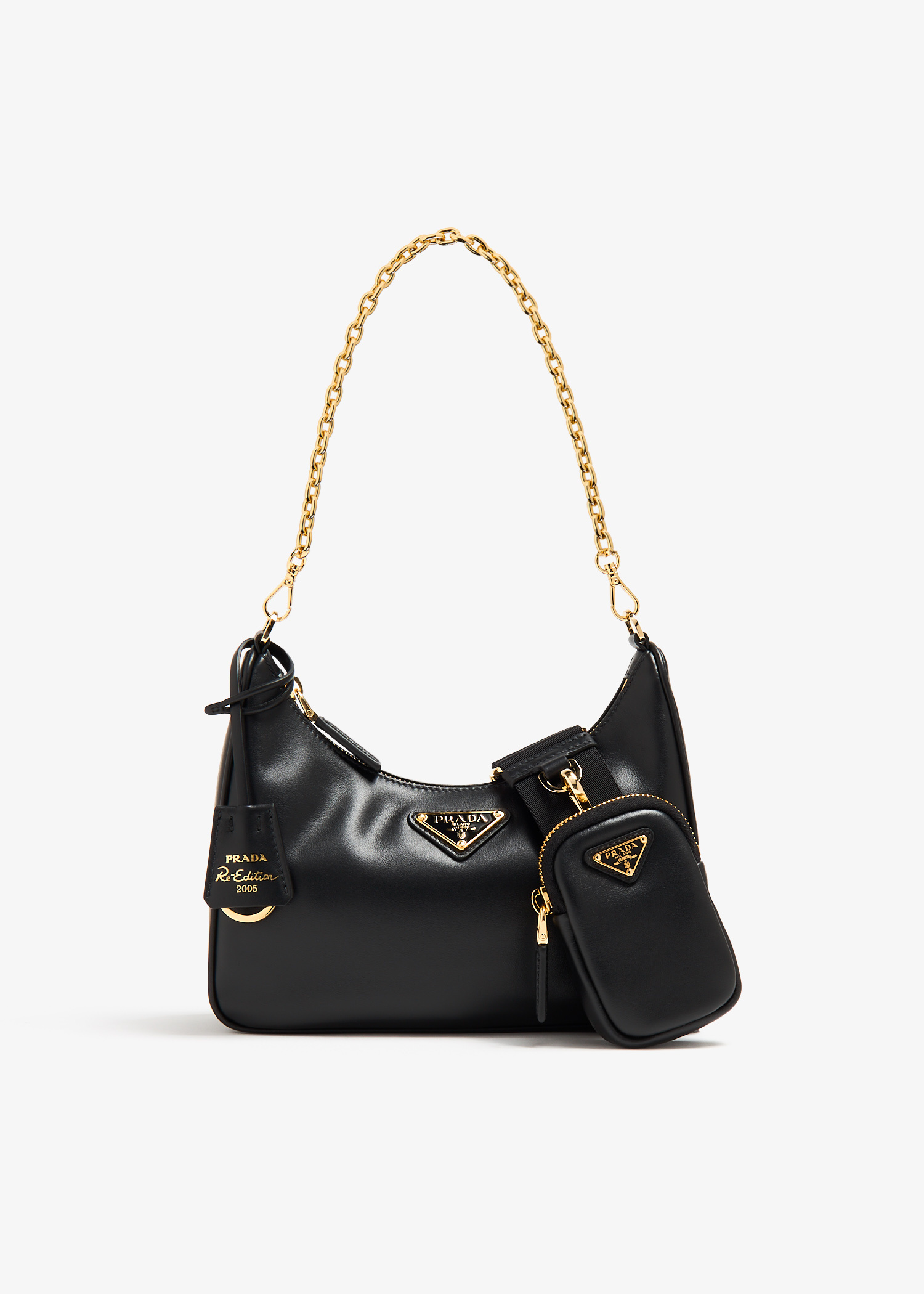 Prada Re-Edition 2005 leather bag for Women - Black in Qatar