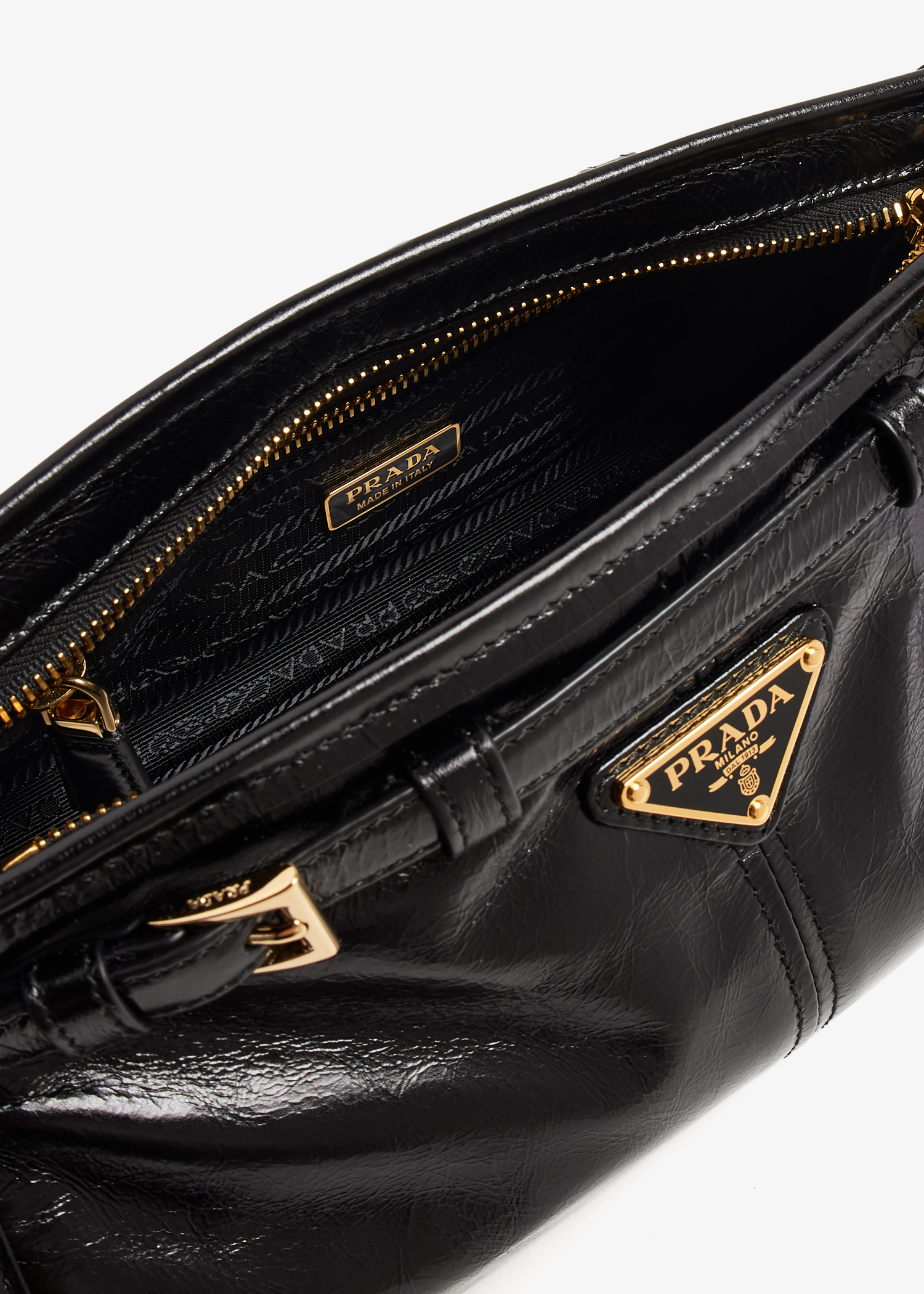 【日本入手困難】Prada Bonnie small leather shoulder bag Black Prada Bonnie Small Leather Shoulder Bag | PRADA