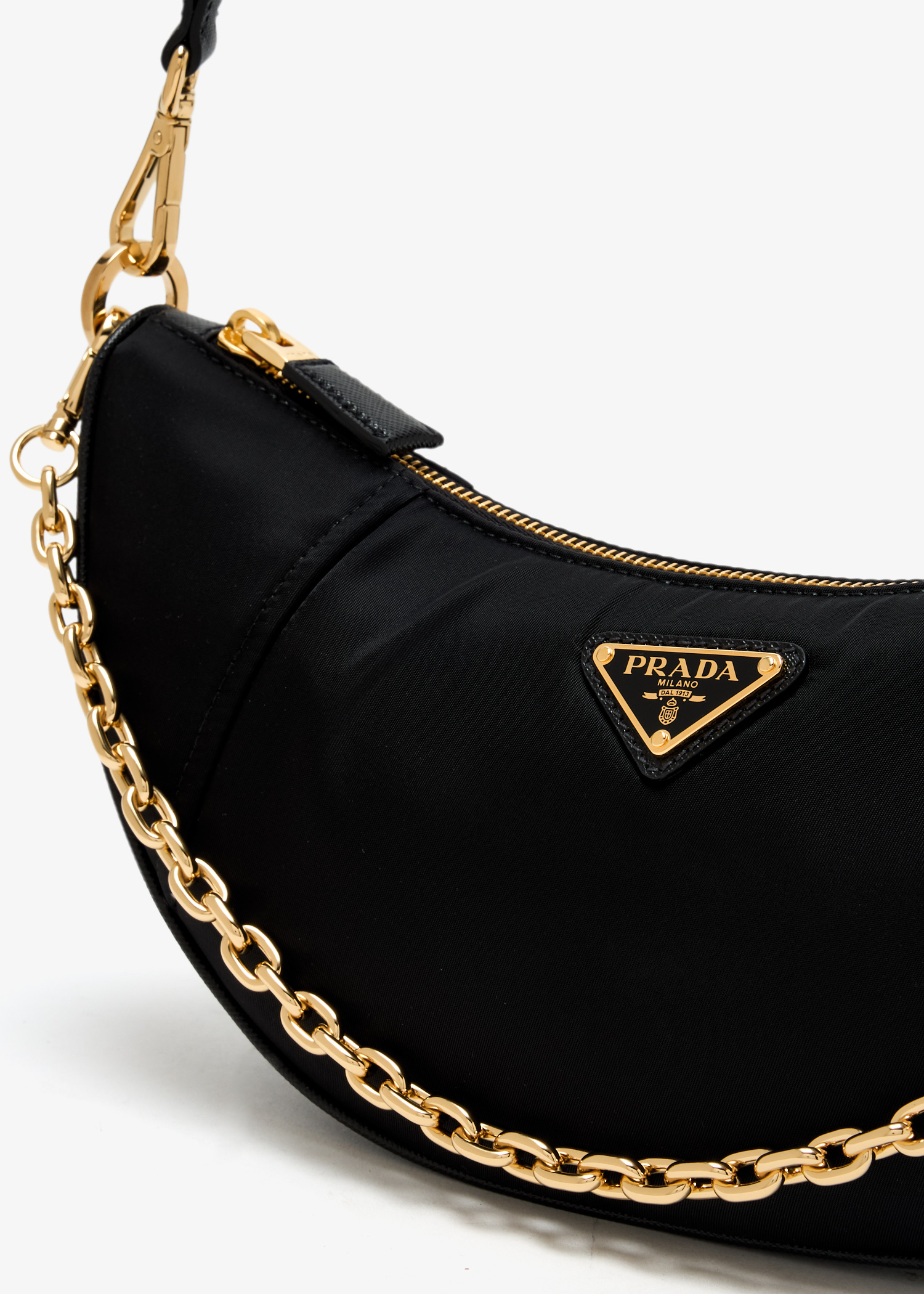 バッグ・カバンその他 Prada Prada Demi-Lune shoulder bag black in Re-Nylon Black Prada Demi-lune Re-nylon Shoulder Bag | PRADA