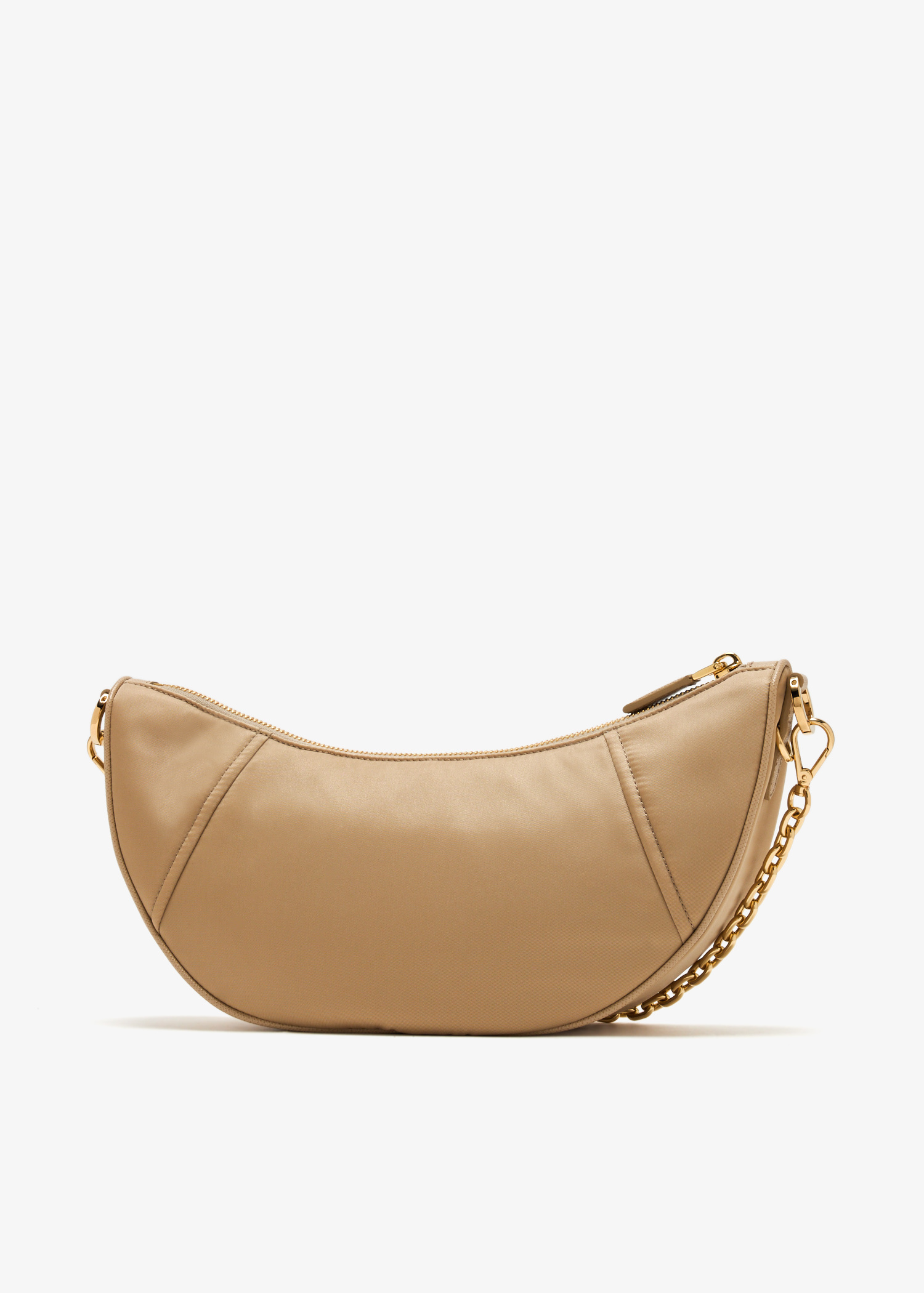 Prada Demi-lune Re-Nylon shoulder bag for Women - Beige in