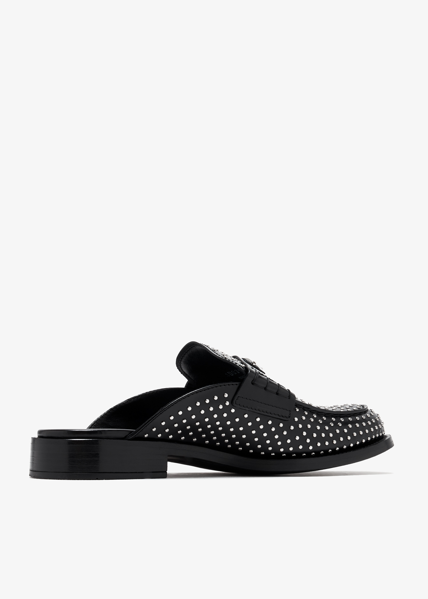 Prada Studded brushed leather mules for Women - Black in UAE 